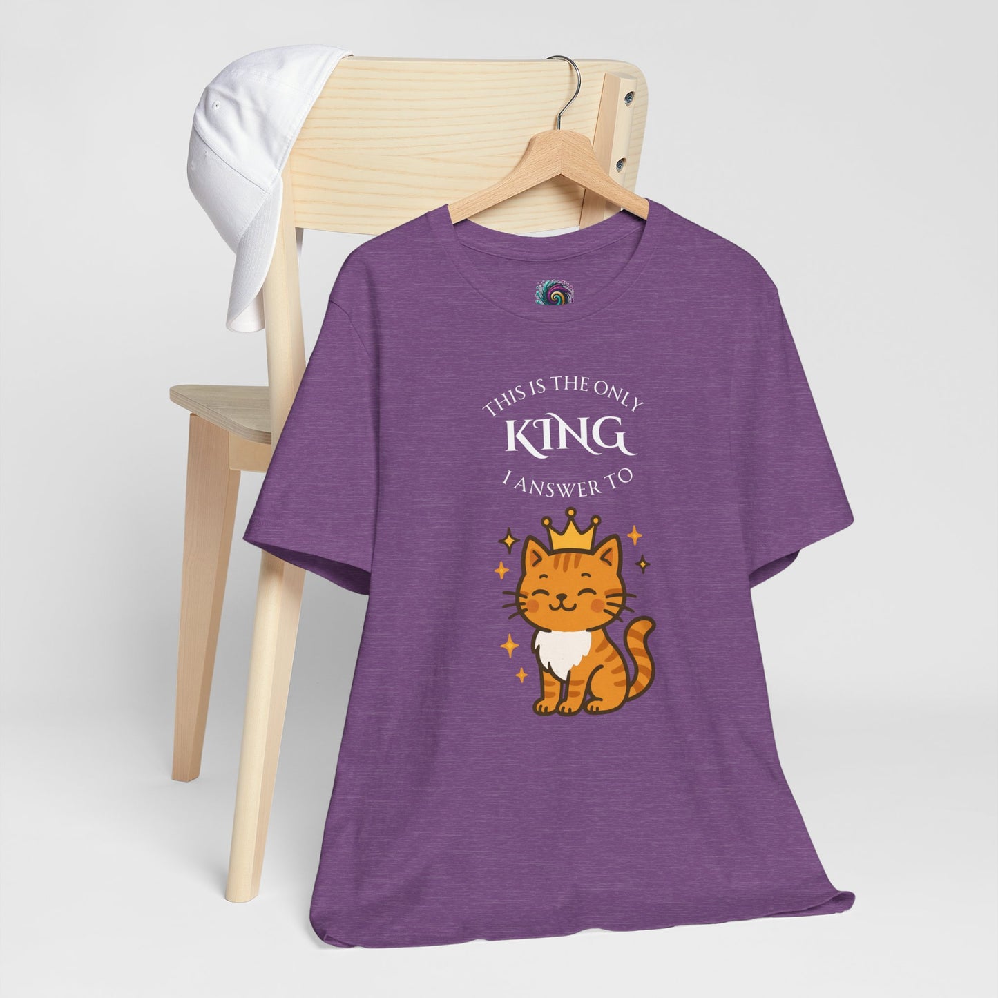 "The Only King I Answer To" T-Shirt – Cute Cat Lady Tee - WhimSpin - https://whimspin.com
