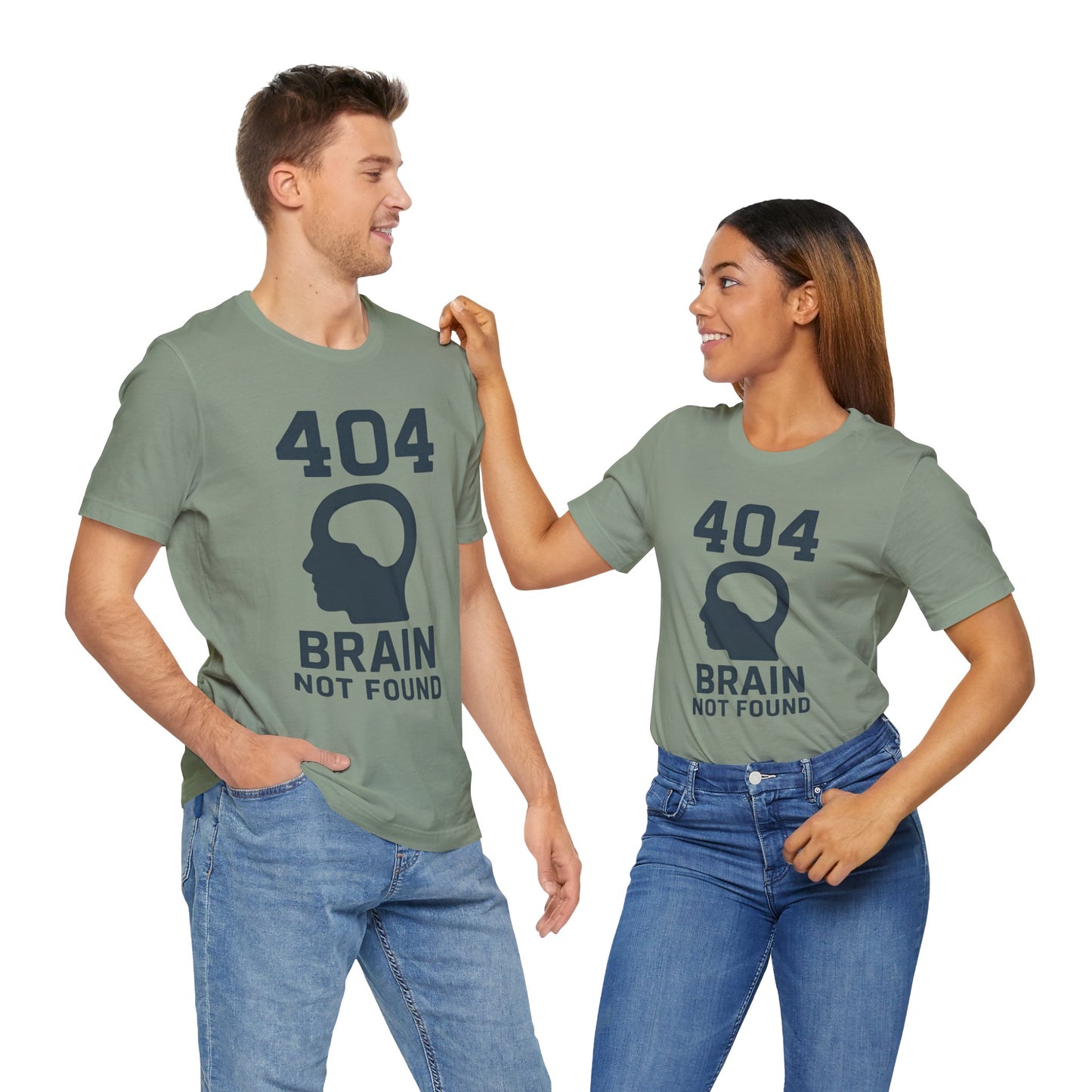 404 Brain Not Found T-Shirt – Techie Humor for Nerds & Geeks