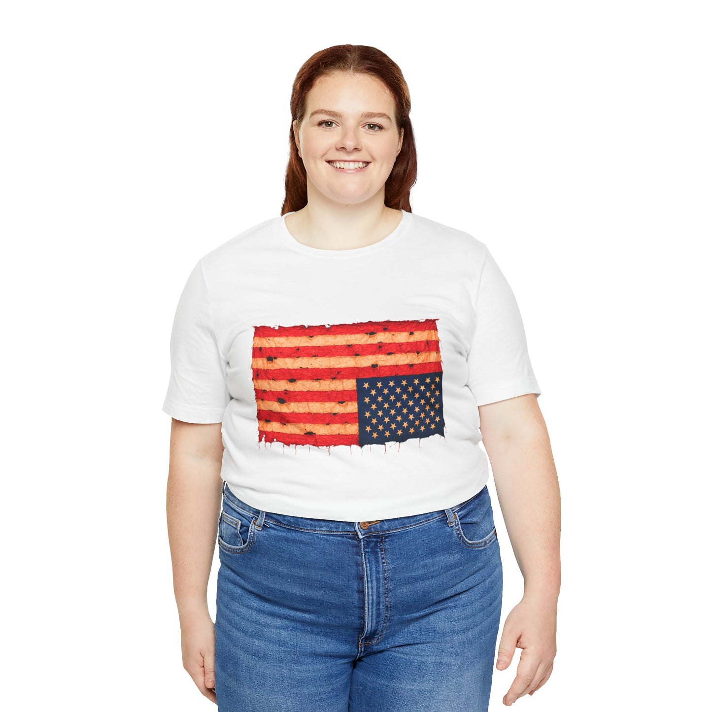 Inverted Flag Distress T-Shirt – Symbolic Upside Down Flag Design