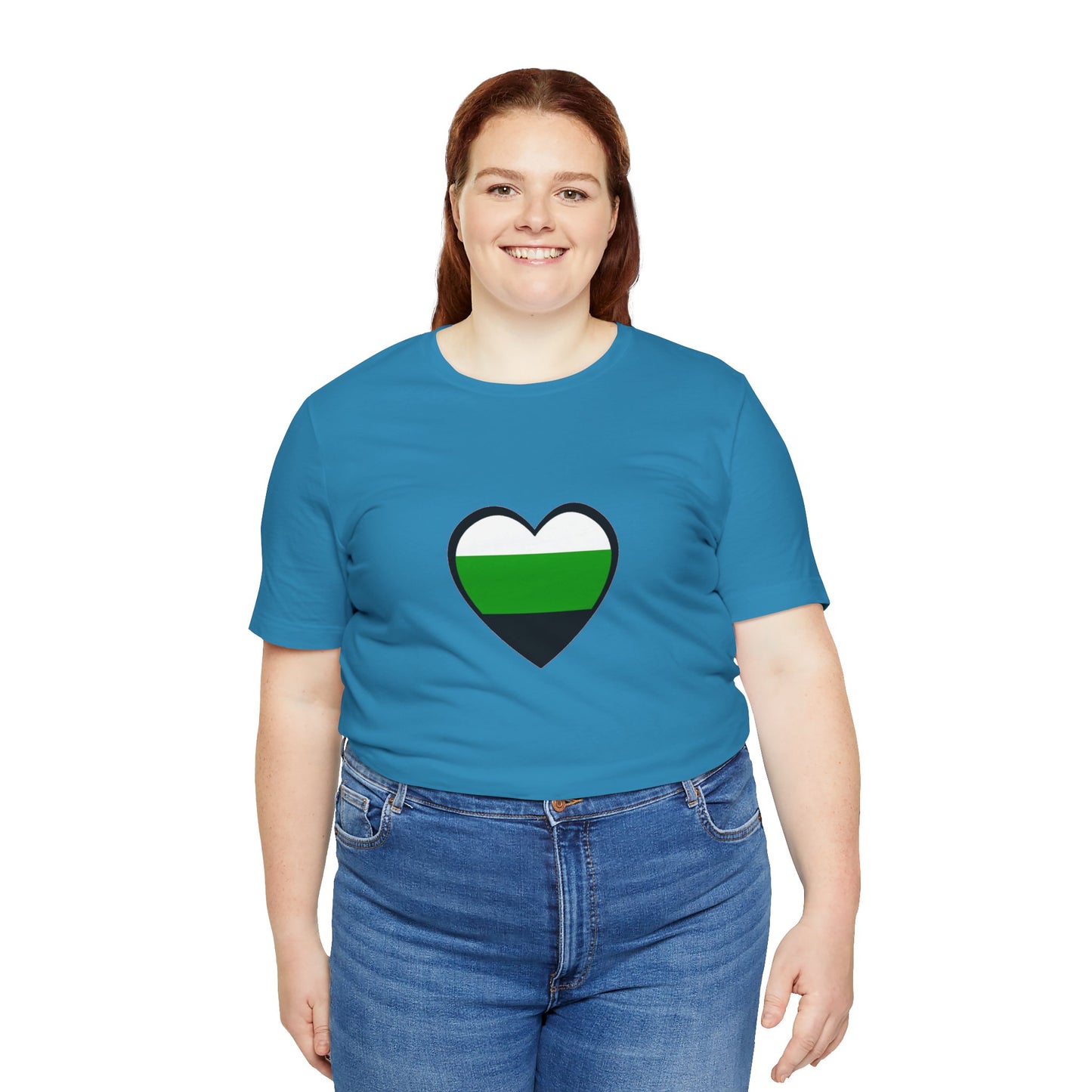 Neutrois Pride Flag Heart T-Shirt – Minimalist Gender Identity Tee