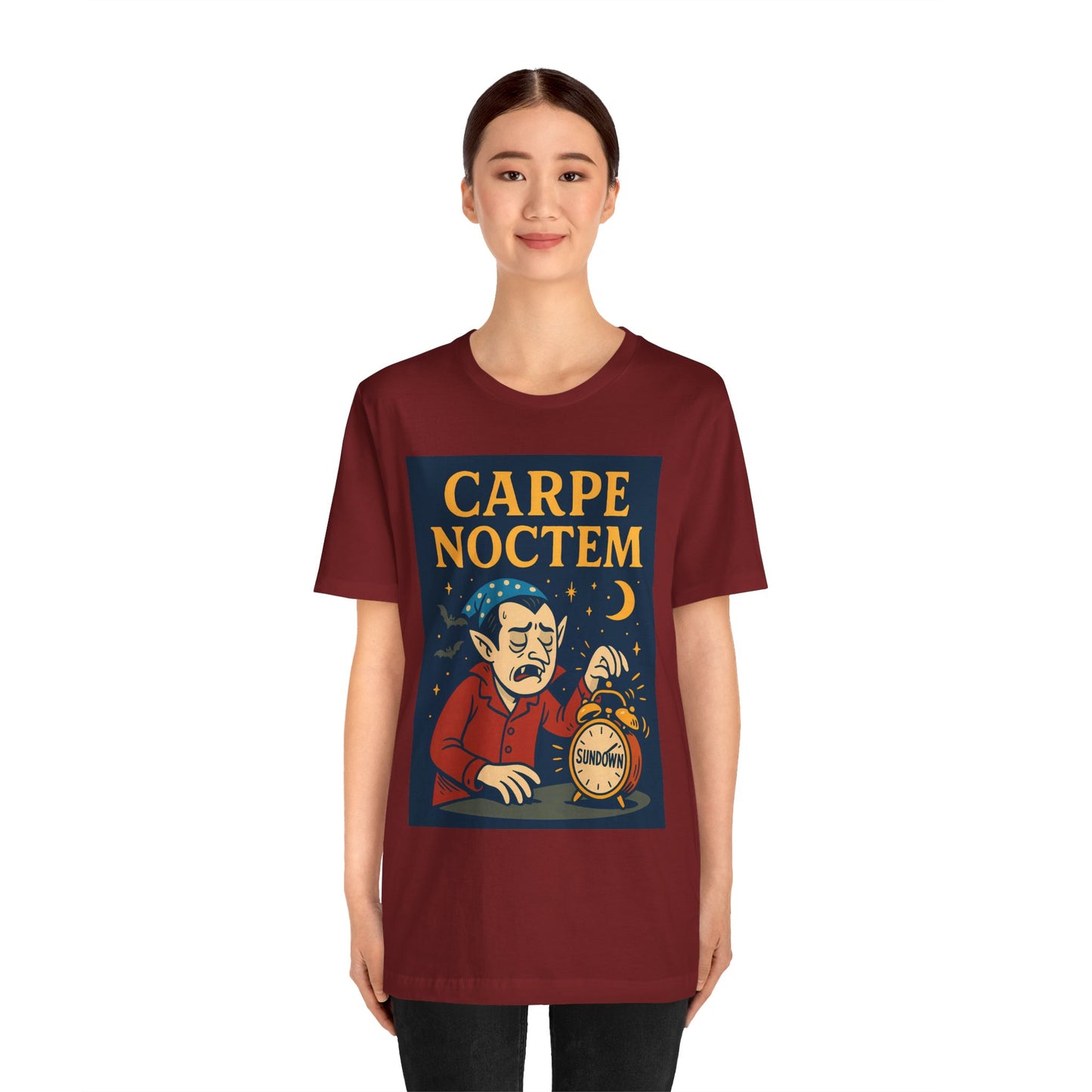 Carpe Noctem Vampire T-Shirt – Funny Halloween Tee for Night Owls
