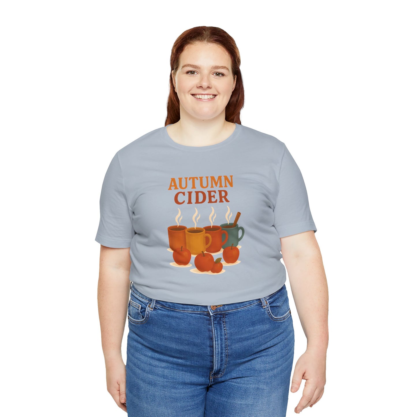 Autumn Cider T-Shirt – Cozy Fall Graphic Tee with Steaming Mugs