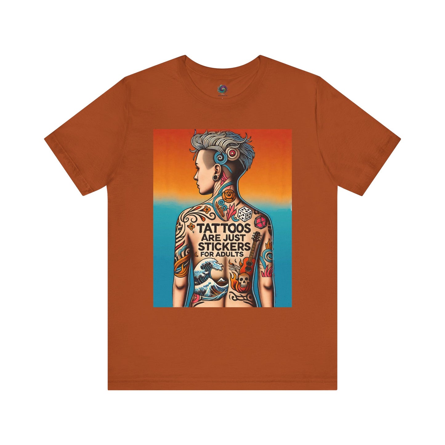 Tattoos Are Just Stickers for Adults T-Shirt – Funny Tattoo Lover Graphic Tee - WhimSpin - https://whimspin.com