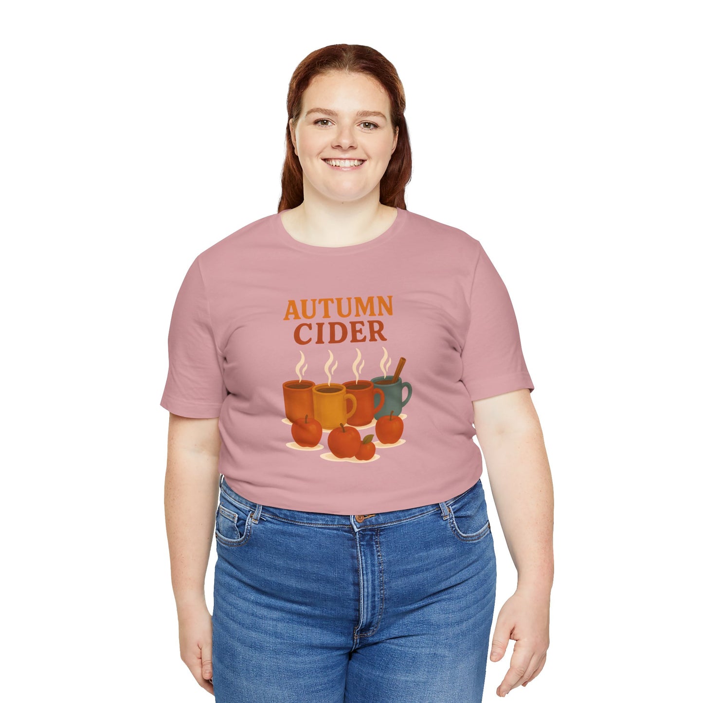 Autumn Cider T-Shirt – Cozy Fall Graphic Tee with Steaming Mugs
