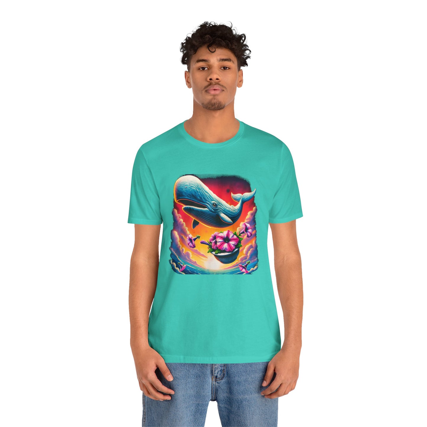 "Oh No, Not Again" Petunias and Whale Funny TShirt – Unisex Tee