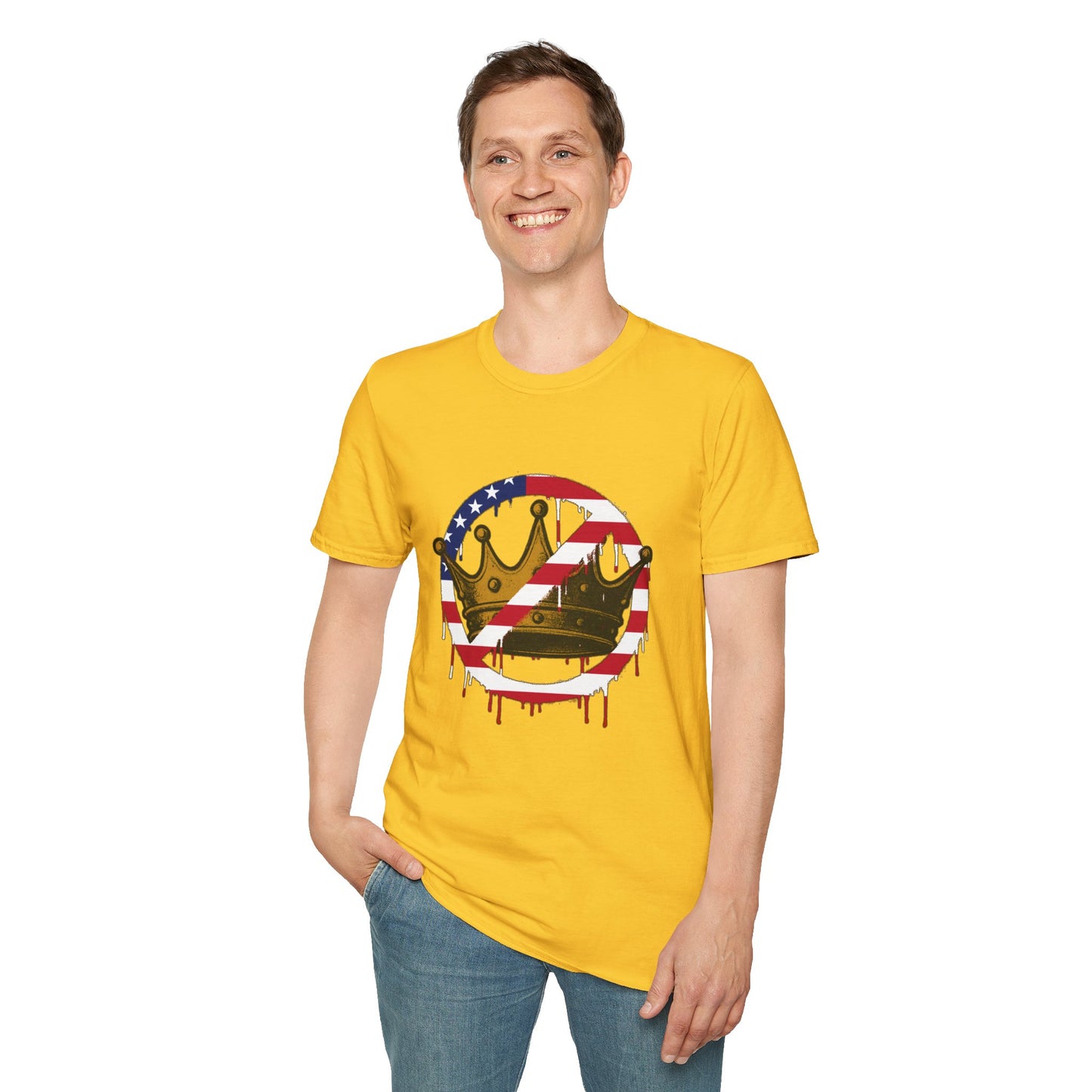 No Kings Protest T-Shirt – Anti-Authoritarian Democracy Graphic Tee