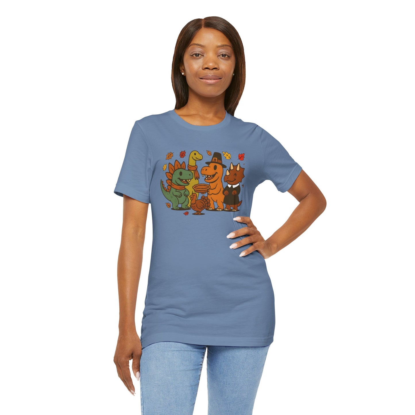 Thanksgiving Dinosaur T-Shirt – Funny Dino Thanksgiving Tee