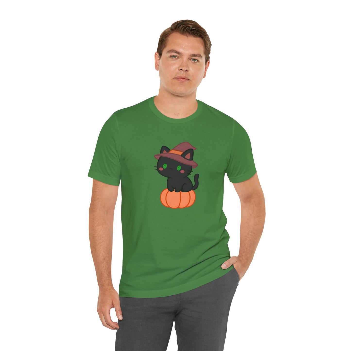 Halloween Cat Shirt – Cute Cat on a Pumpkin Graphic Tee
