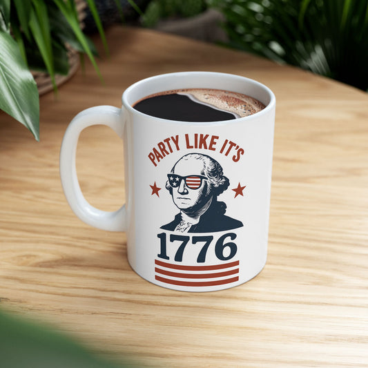Founding Father Fun Mug – Patriotic Coffee Cup with Retro Vibes 11oz & 15oz - WhimSpin - https://whimspin.com