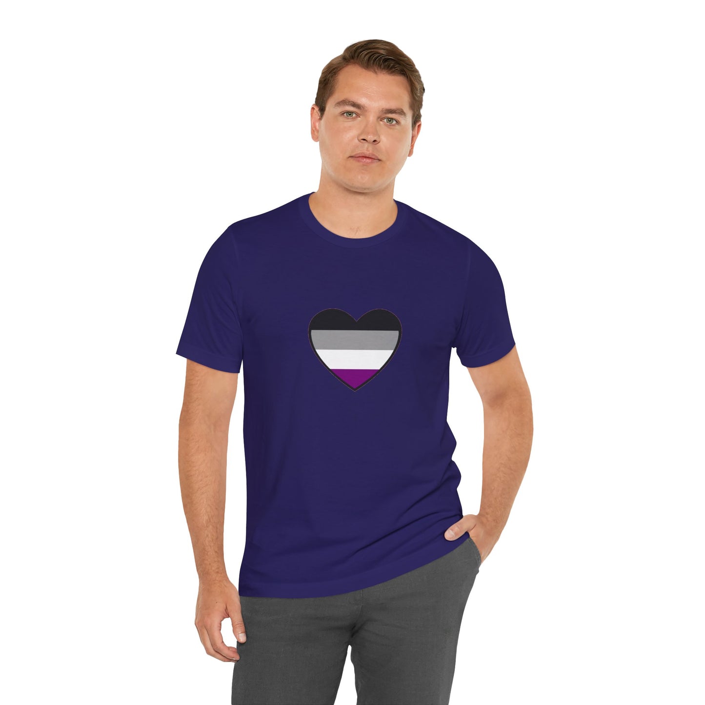 Asexual Pride Flag Heart T-Shirt – Ace Flag LGBTQ+ Graphic Tee - WhimSpin - https://whimspin.com