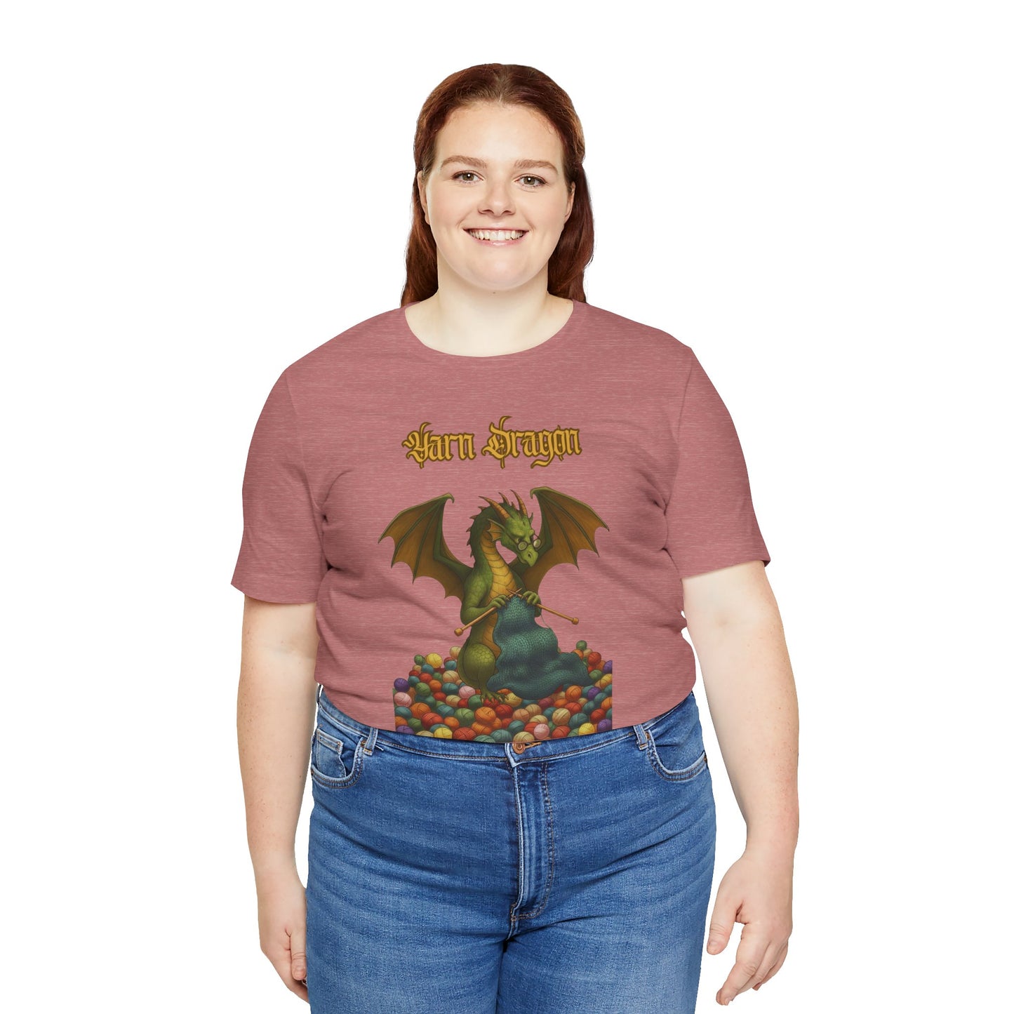 Yarn Dragon T-Shirt – Funny Knitting Dragon Shirt for Yarn Lovers