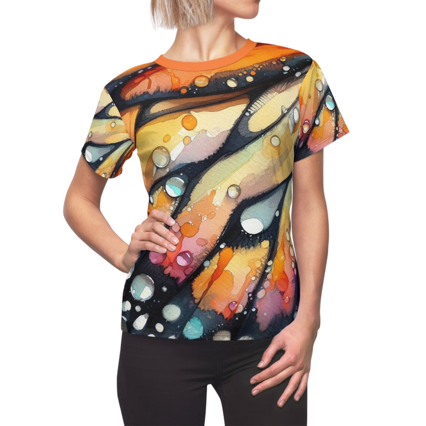 Monarch Butterfly Wing Tee – Watercolor All Over Print Shirt