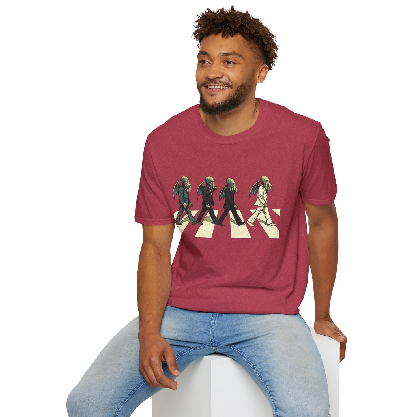 Cthulhu Crossing T-Shirt – Beatles Abbey Road Parody Tee | WhimSpin - WhimSpin - https://whimspin.com