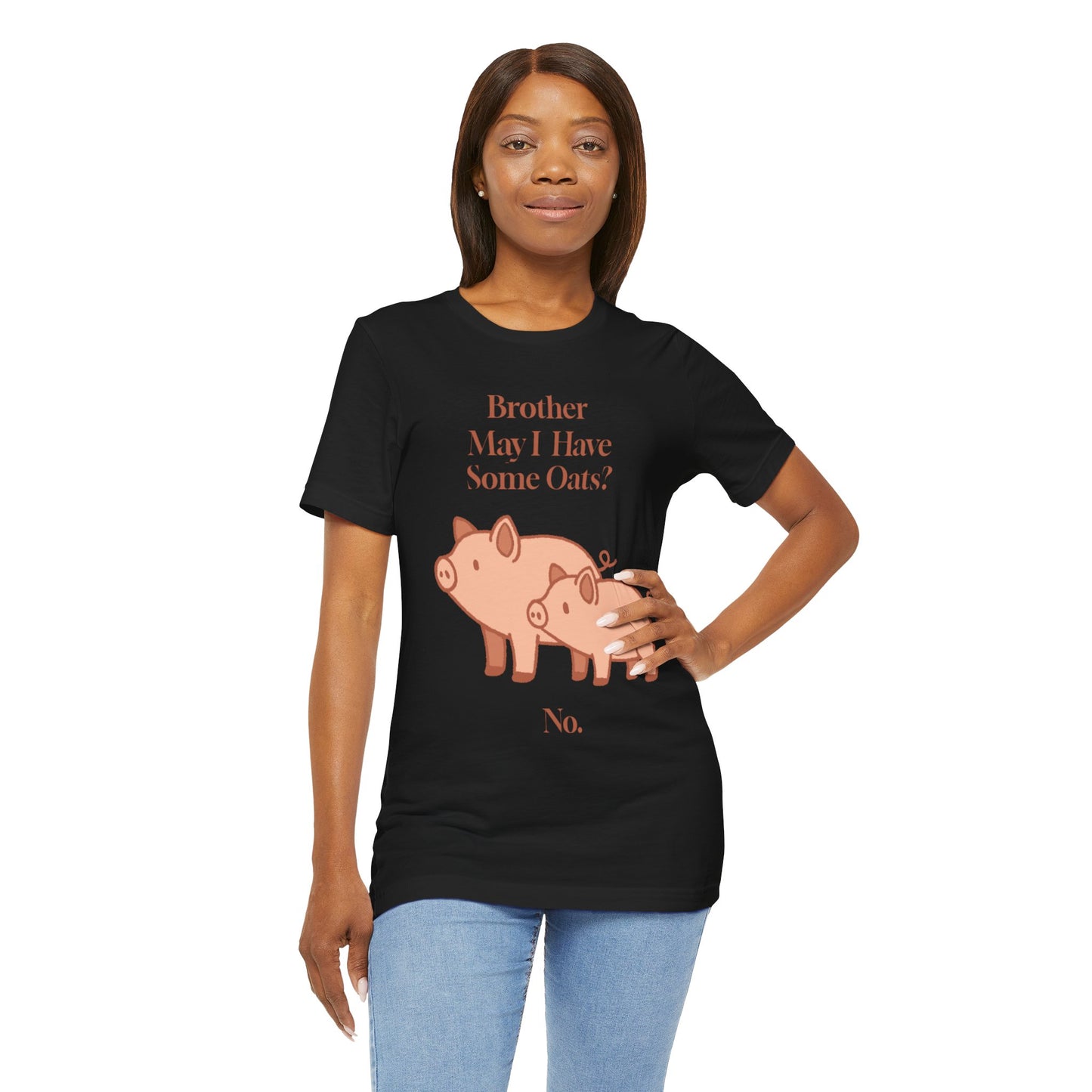 Brother May I Have Some Oats T-Shirt – Funny Viral Pig Meme Tee