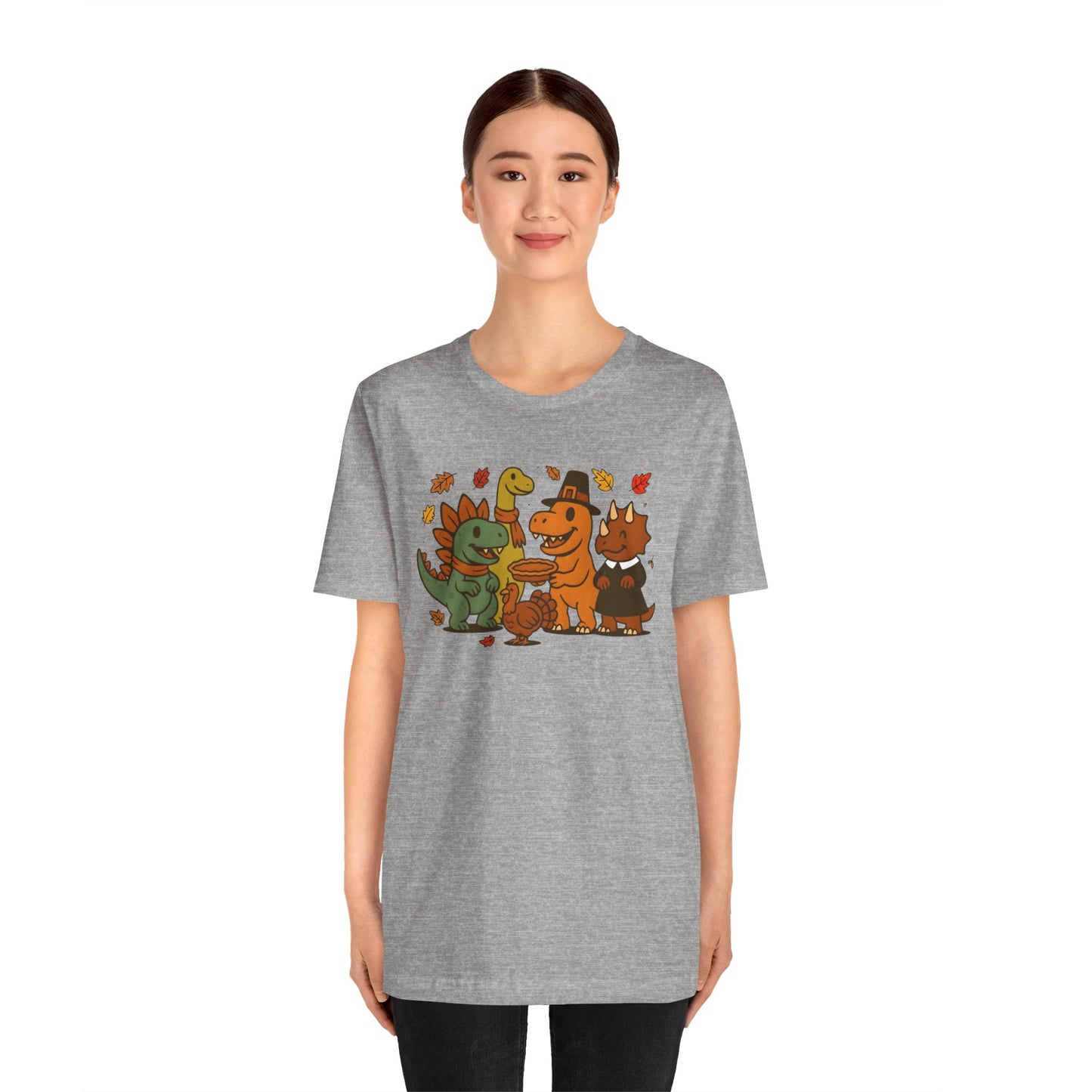 Thanksgiving Dinosaur T-Shirt – Funny Dino Thanksgiving Tee