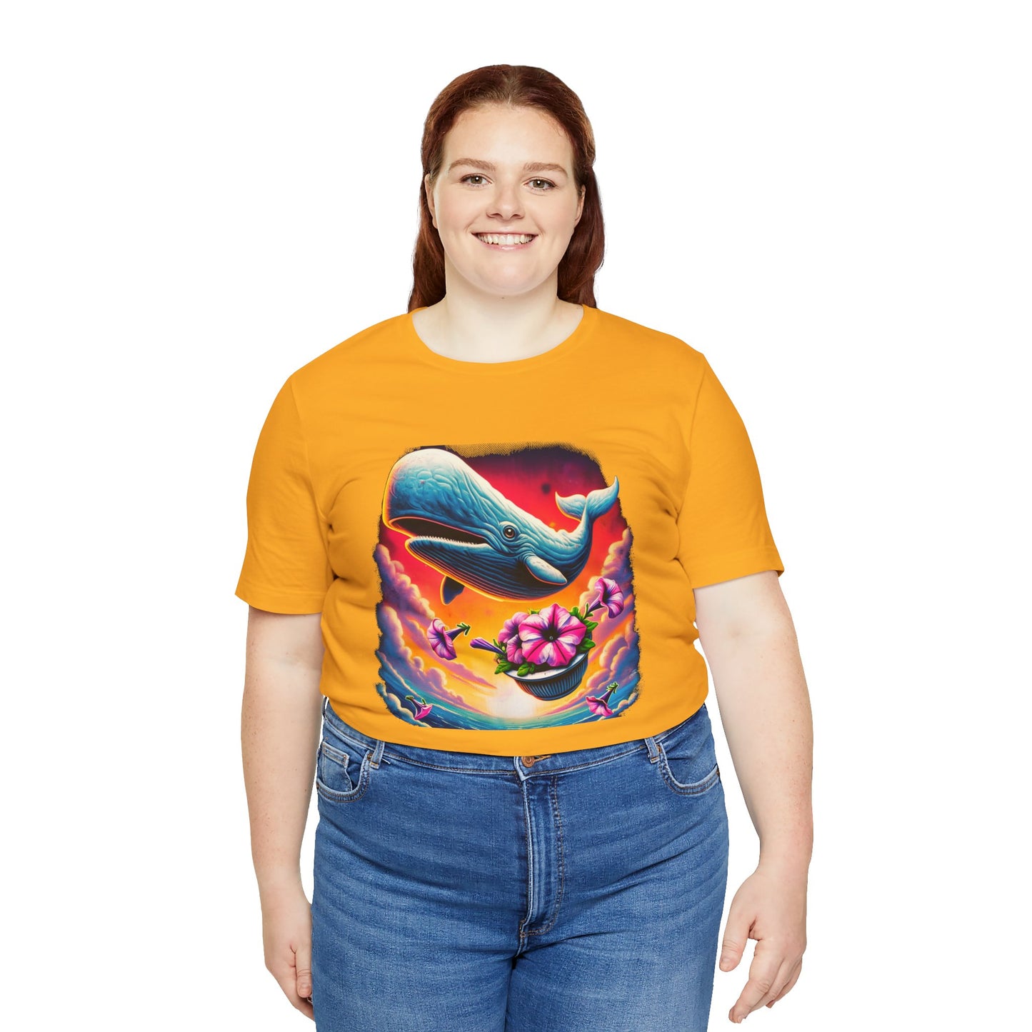 "Oh No, Not Again" Petunias and Whale Funny TShirt – Unisex Tee