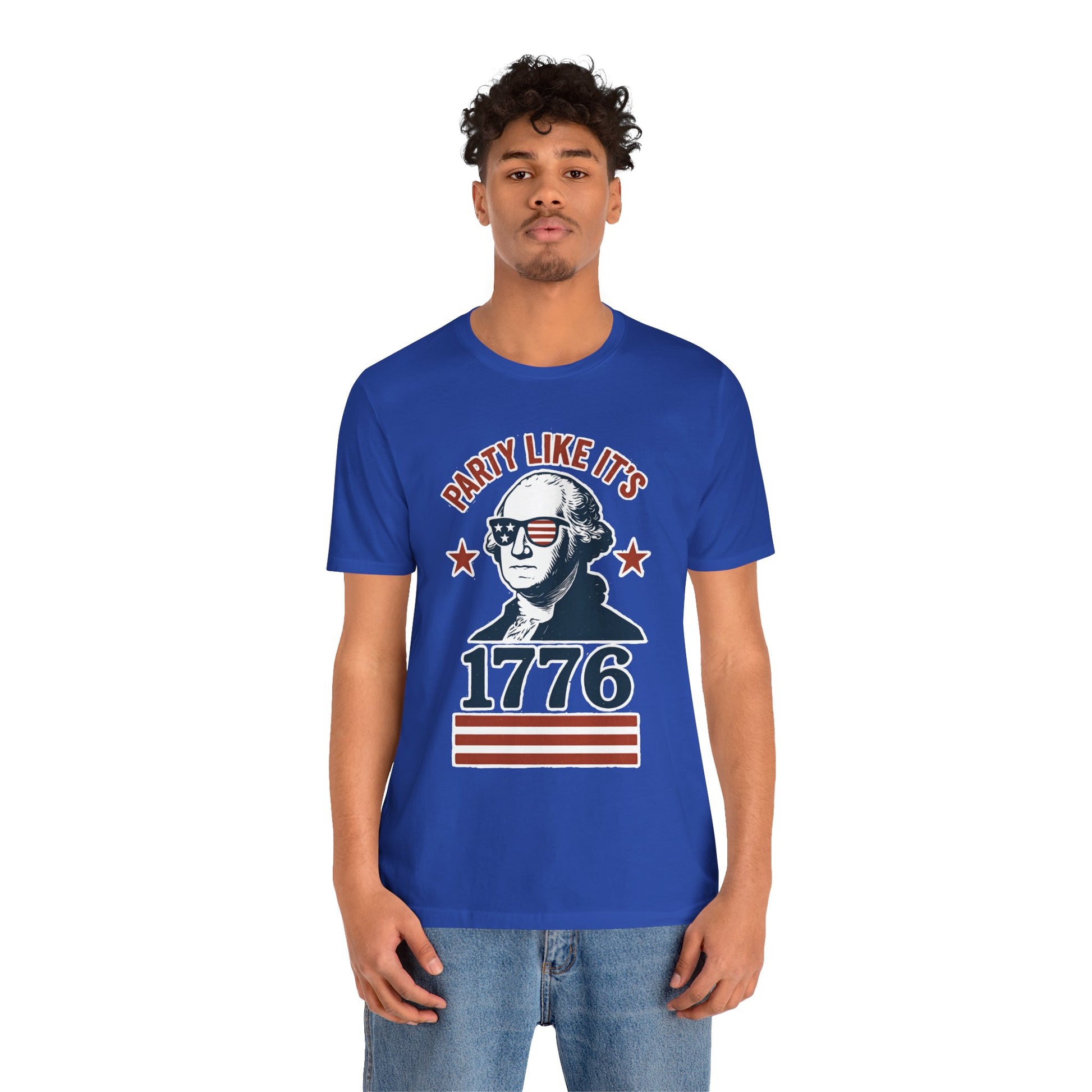 Party Like It's 1776 T-Shirt – Funny 4th of July Tee with George Washington Graphic - WhimSpin - https://whimspin.com