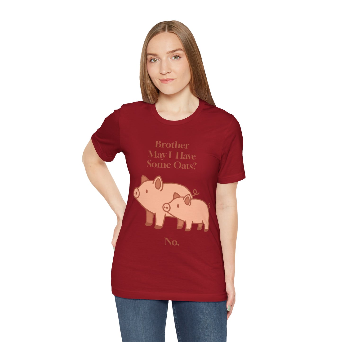 Brother May I Have Some Oats T-Shirt – Funny Viral Pig Meme Tee