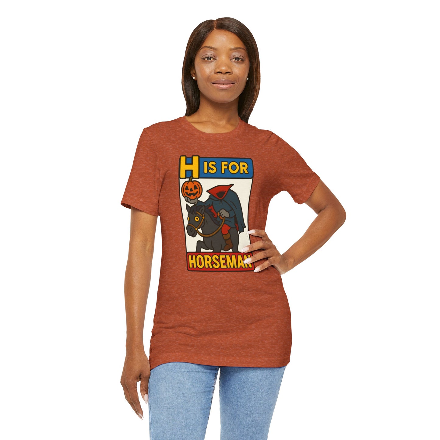 H Is for Horseman Shirt – Headless Horseman Halloween Tee