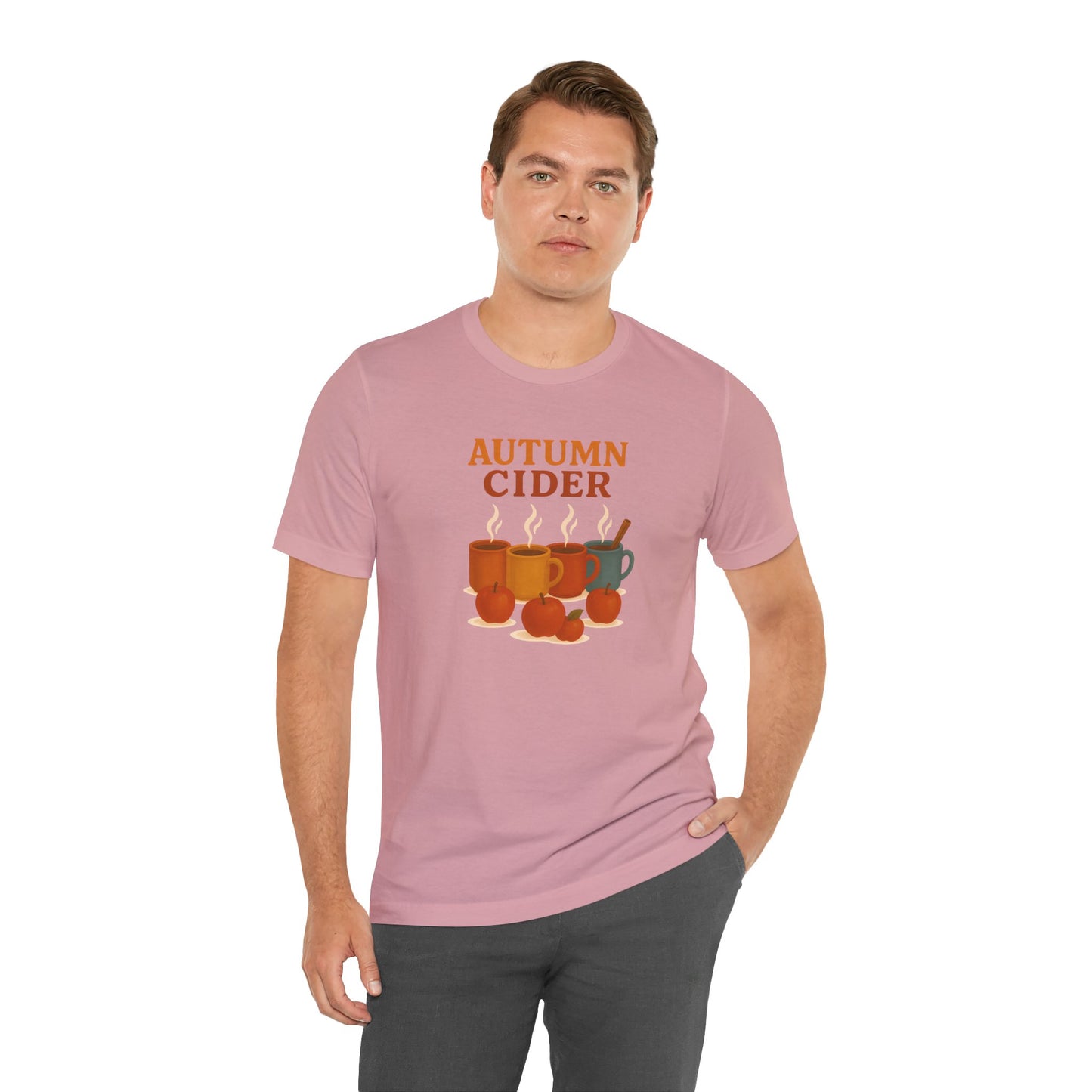Autumn Cider T-Shirt – Cozy Fall Graphic Tee with Steaming Mugs