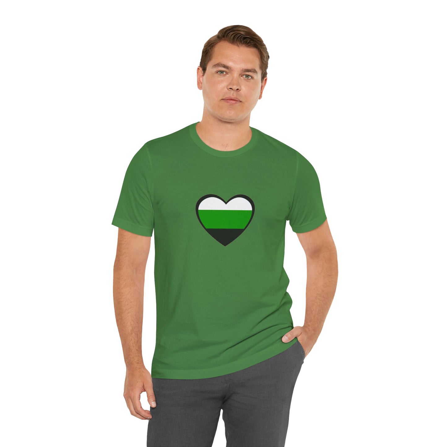 Neutrois Pride Flag Heart T-Shirt – Minimalist Gender Identity Tee