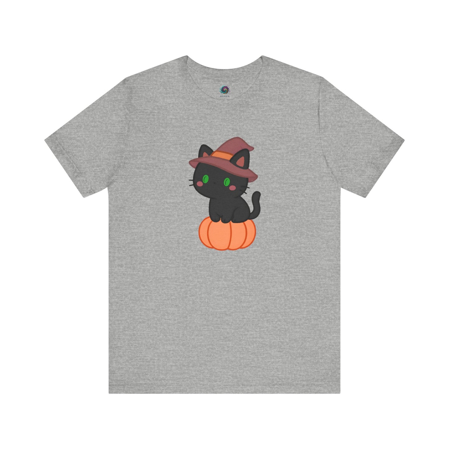 Halloween Cat Shirt – Cute Cat on a Pumpkin Graphic Tee