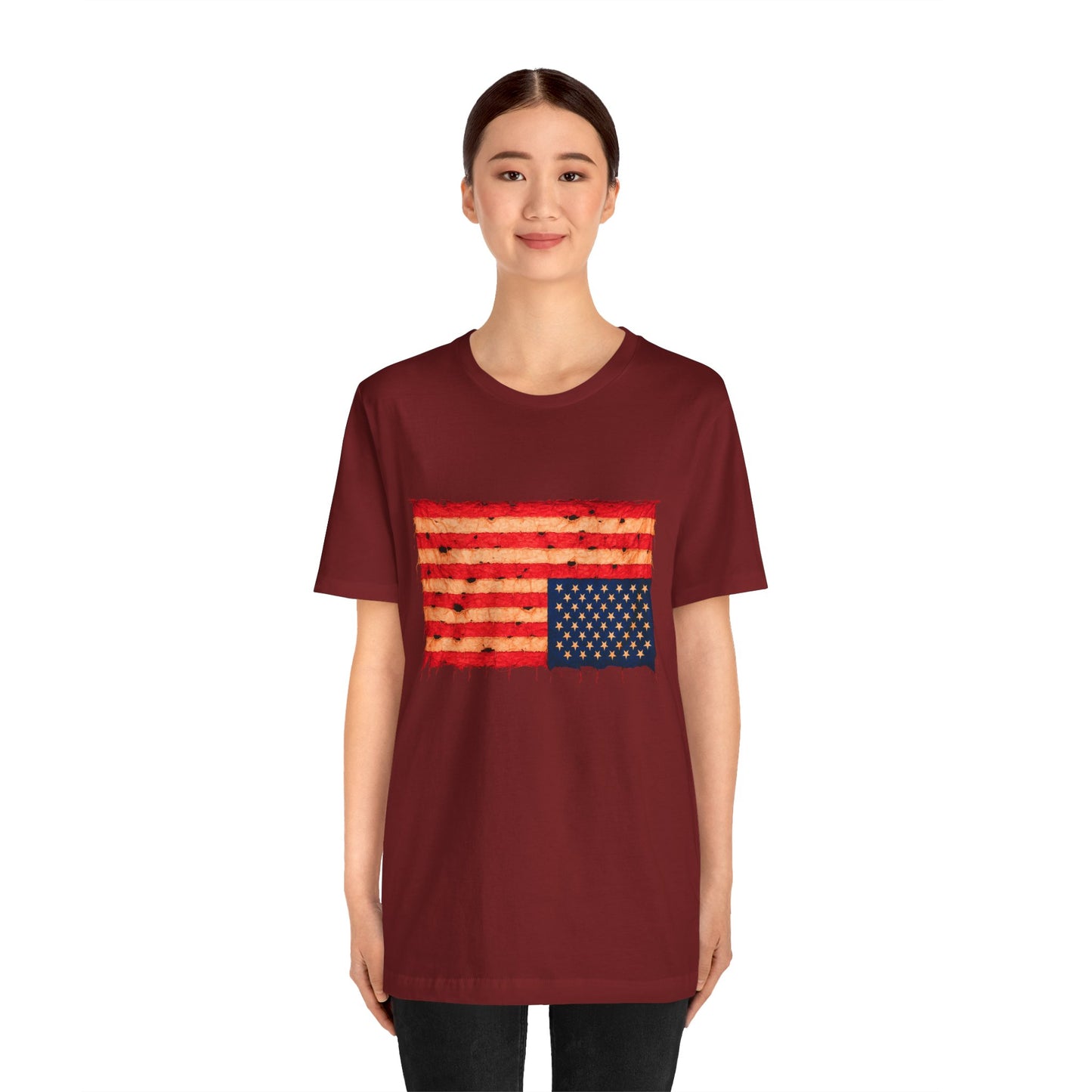 Inverted Flag Distress T-Shirt – Symbolic Upside Down Flag Design