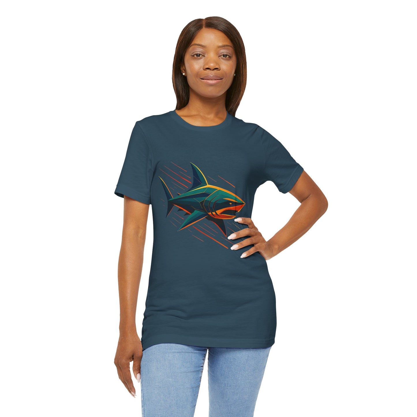 Electric Apex Shark T-Shirt – Bold Ocean Graphic Tee - WhimSpin - https://whimspin.com