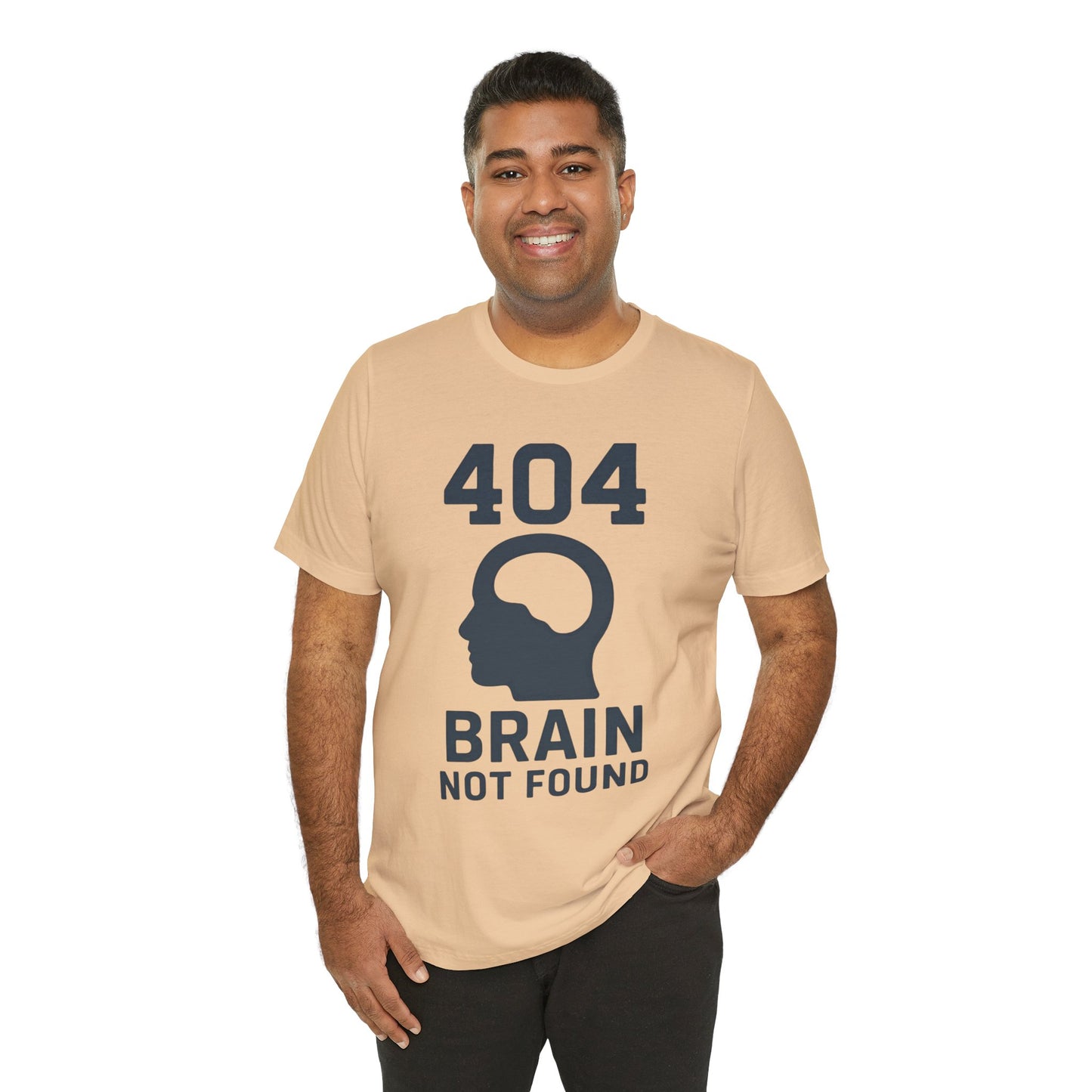 404 Brain Not Found T-Shirt – Techie Humor for Nerds & Geeks