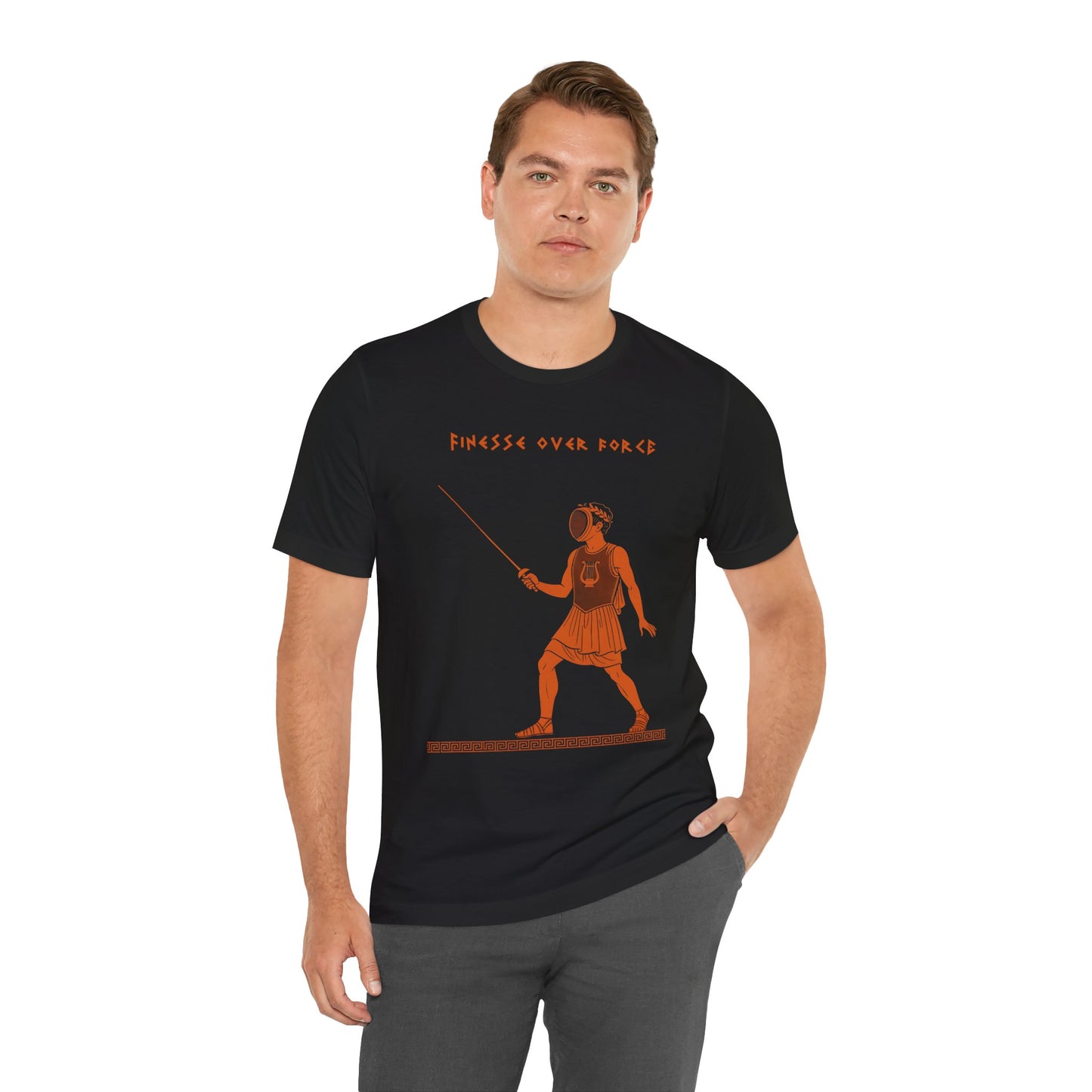 Finesse Over Force T-Shirt – Unisex Fencing Tee for Tactical Athletes - WhimSpin - https://whimspin.com