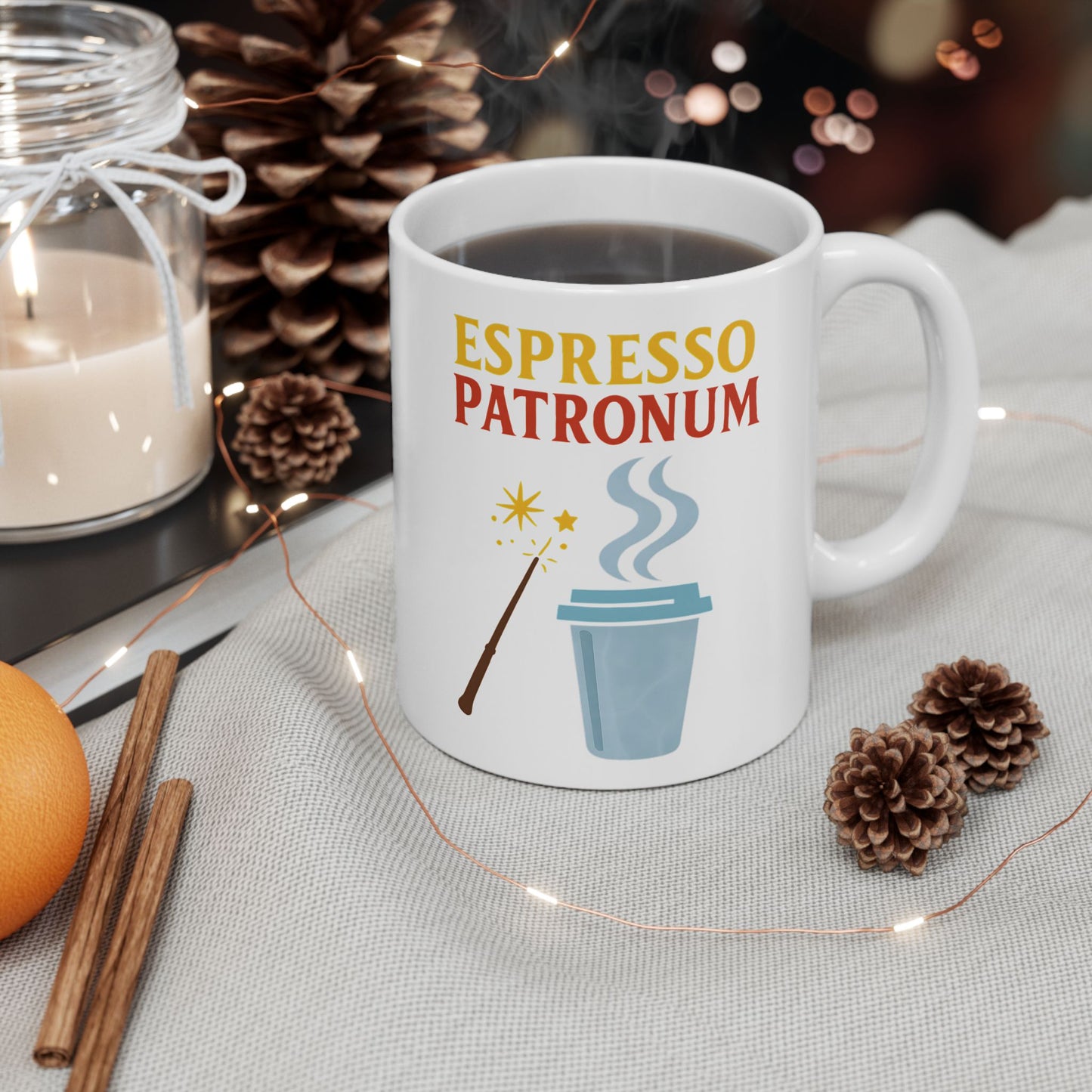 Espresso Patronum Coffee Mug – Funny Harry Potter Parody Gift for Coffee Lovers