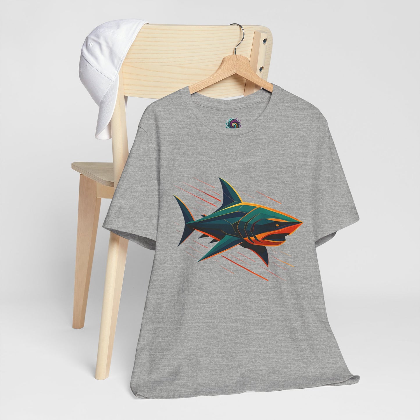 Electric Apex Shark T-Shirt – Bold Ocean Graphic Tee - WhimSpin - https://whimspin.com