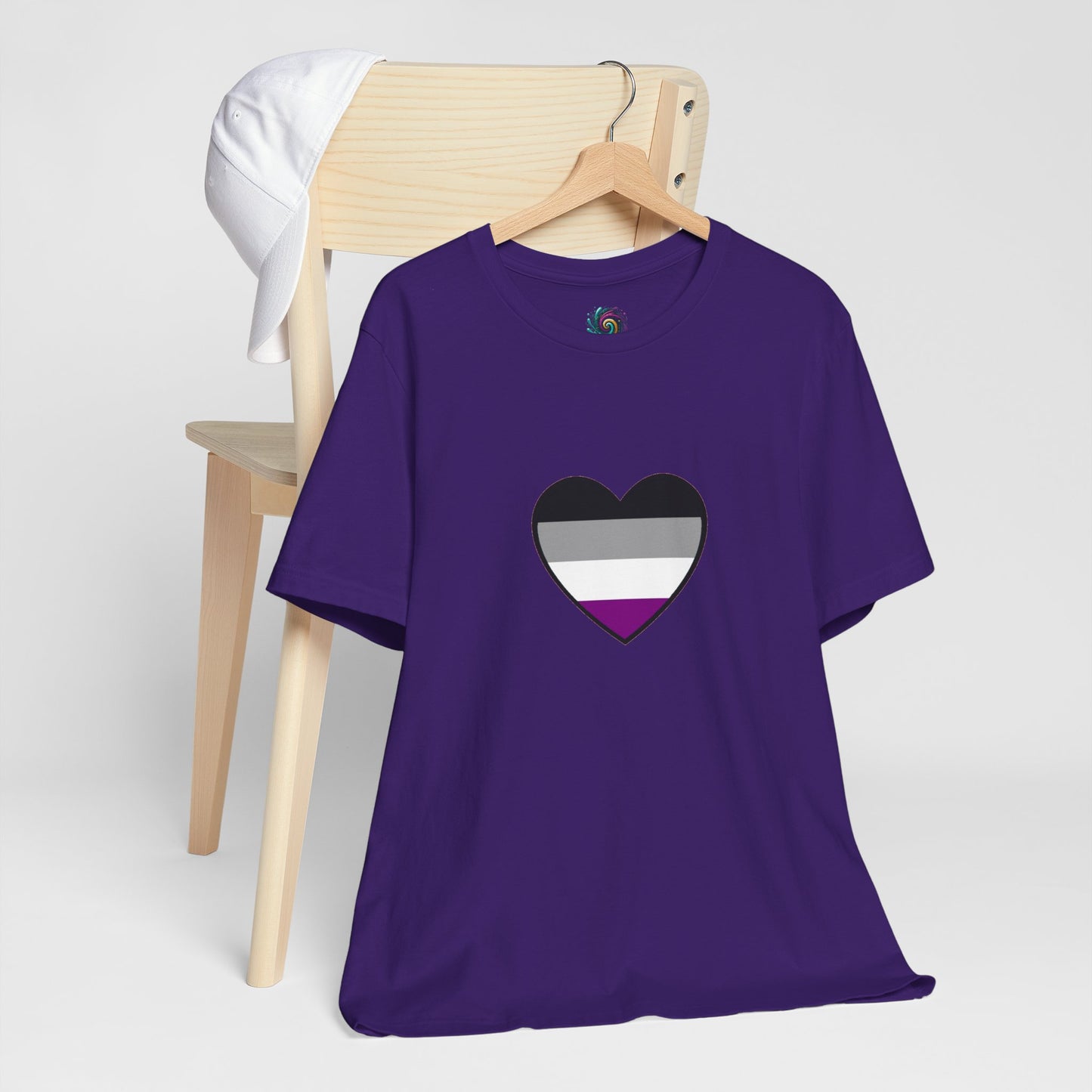 Asexual Pride Flag Heart T-Shirt – Ace Flag LGBTQ+ Graphic Tee - WhimSpin - https://whimspin.com