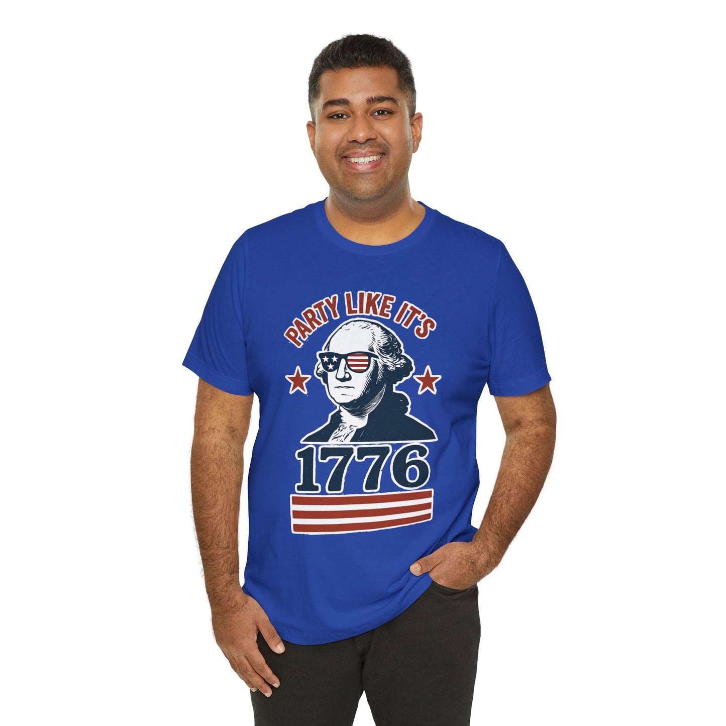 Party Like It's 1776 T-Shirt – Funny 4th of July Tee with George Washington Graphic - WhimSpin - https://whimspin.com