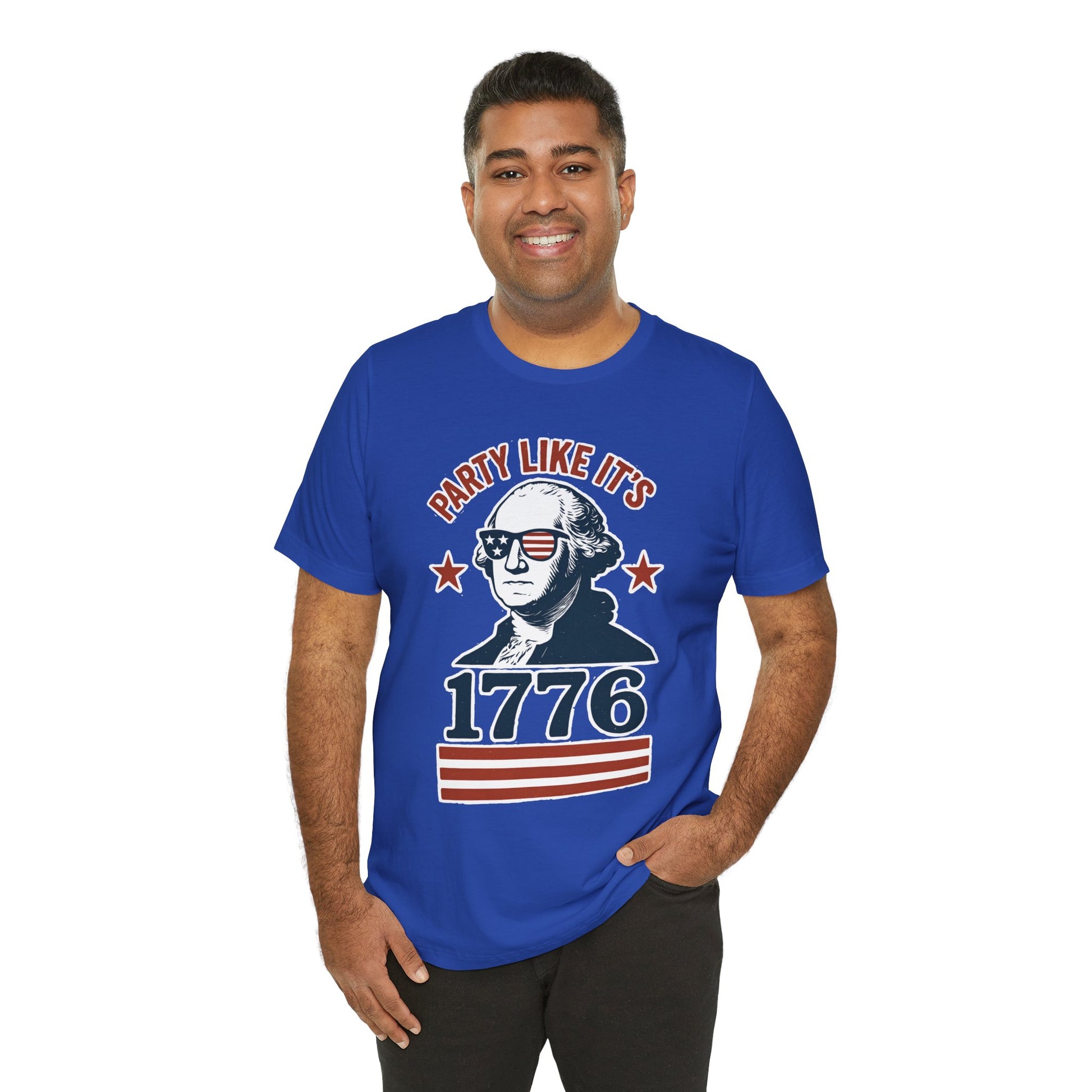 Party Like It's 1776 T-Shirt – Funny 4th of July Tee with George Washington Graphic - WhimSpin - https://whimspin.com