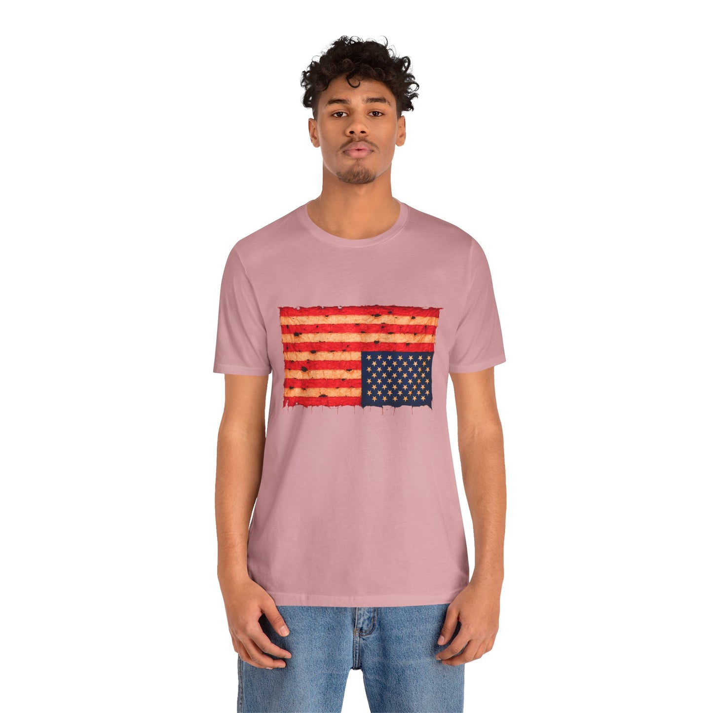Inverted Flag Distress T-Shirt – Symbolic Upside Down Flag Design