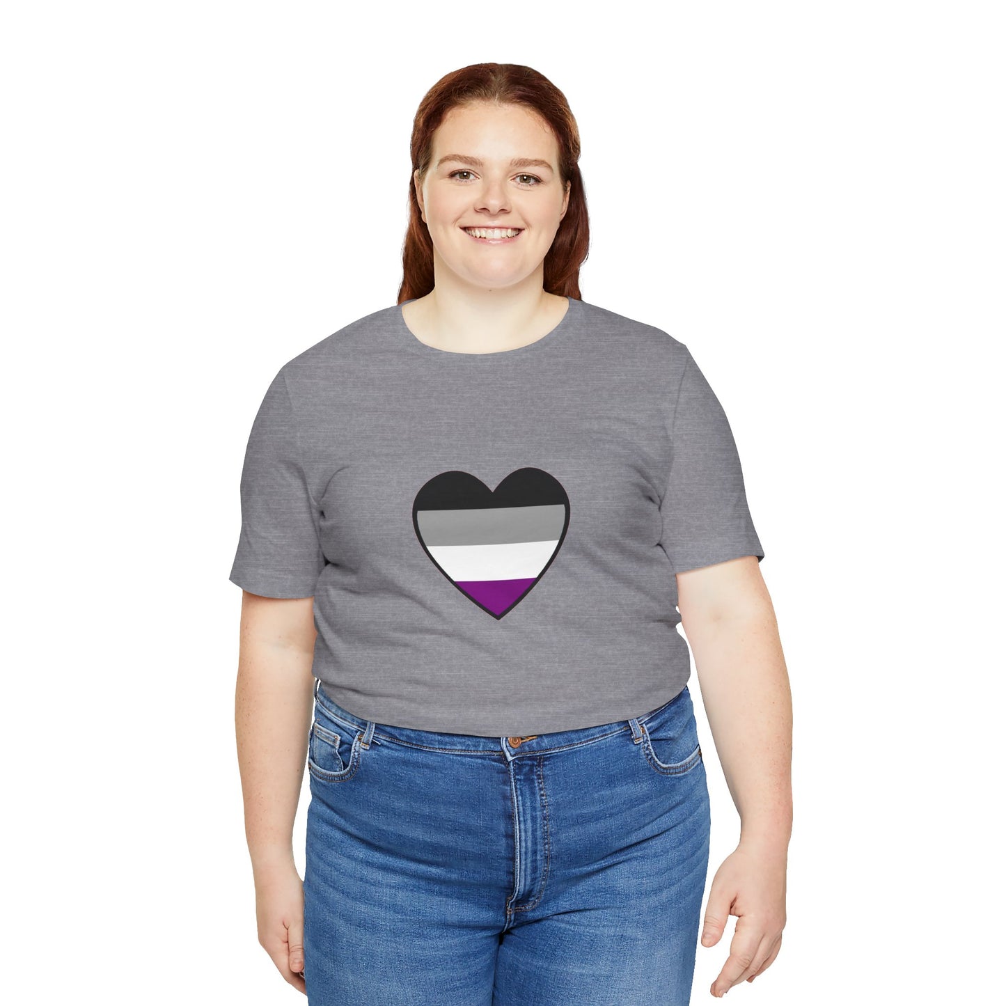 Asexual Pride Flag Heart T-Shirt – Ace Flag LGBTQ+ Graphic Tee - WhimSpin - https://whimspin.com
