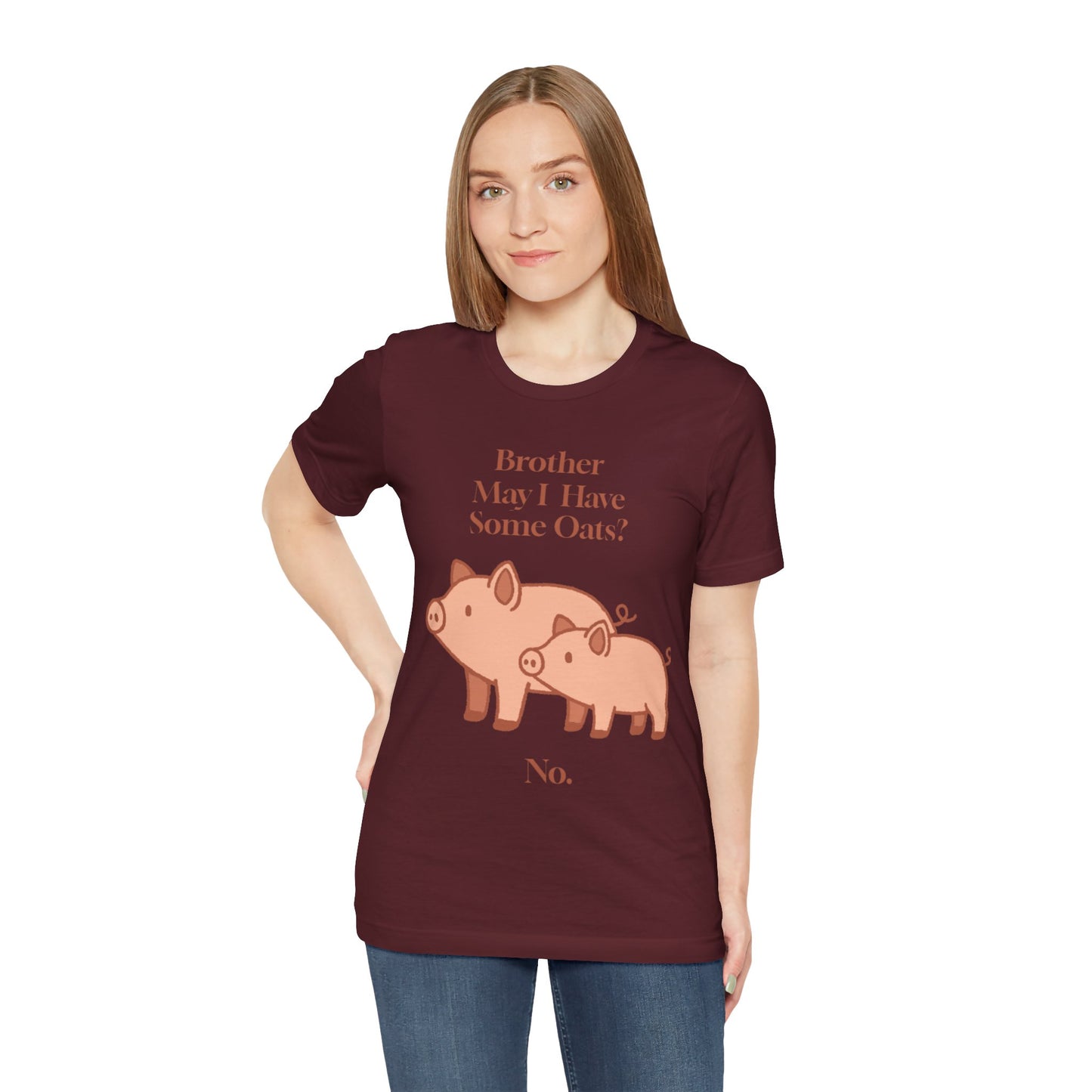 Brother May I Have Some Oats T-Shirt – Funny Viral Pig Meme Tee