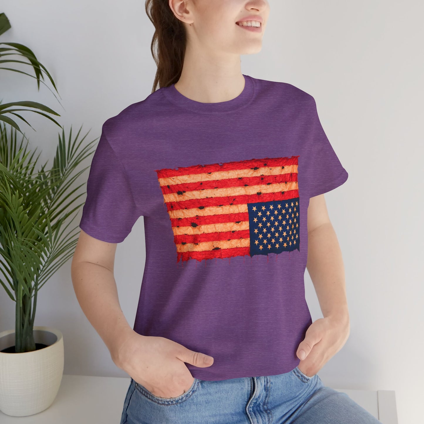 Inverted Flag Distress T-Shirt – Symbolic Upside Down Flag Design