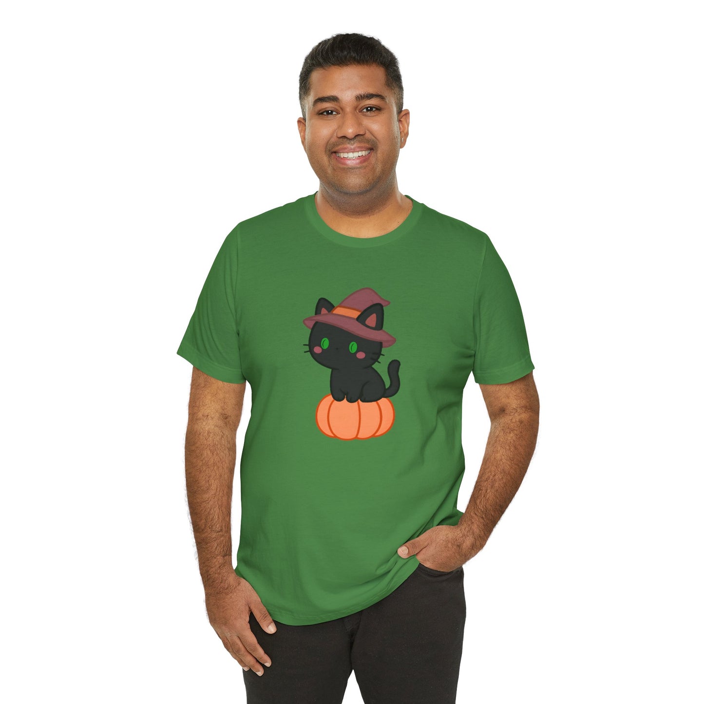 Halloween Cat Shirt – Cute Cat on a Pumpkin Graphic Tee