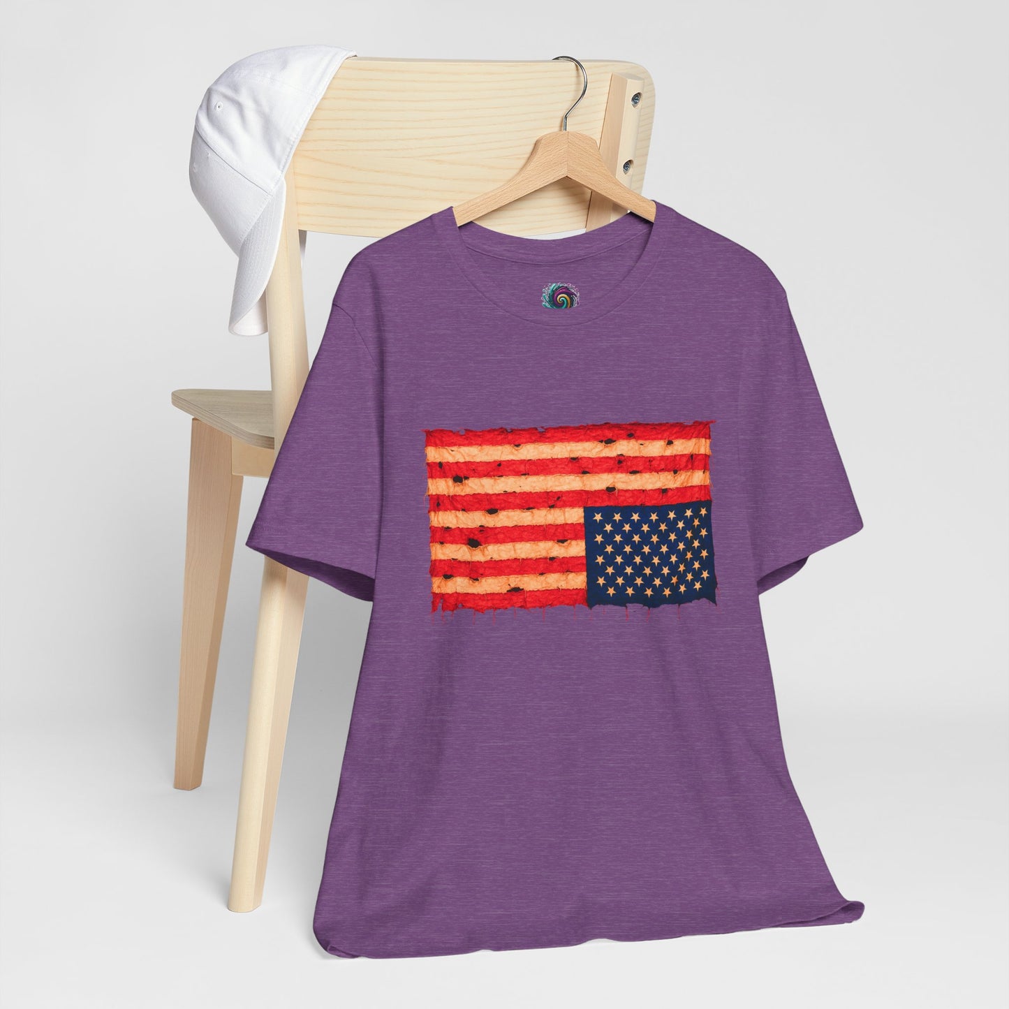Inverted Flag Distress T-Shirt – Symbolic Upside Down Flag Design