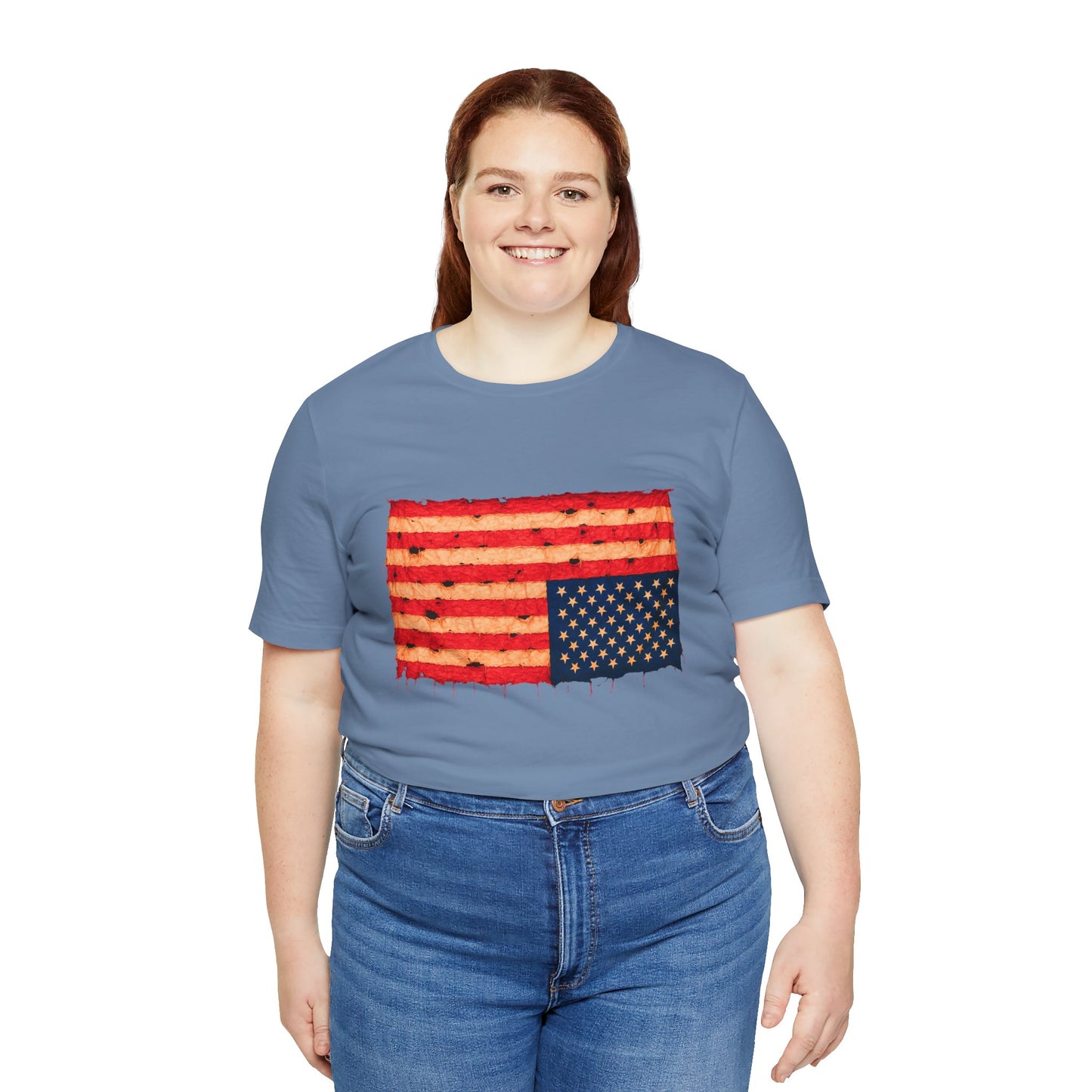 Inverted Flag Distress T-Shirt – Symbolic Upside Down Flag Design