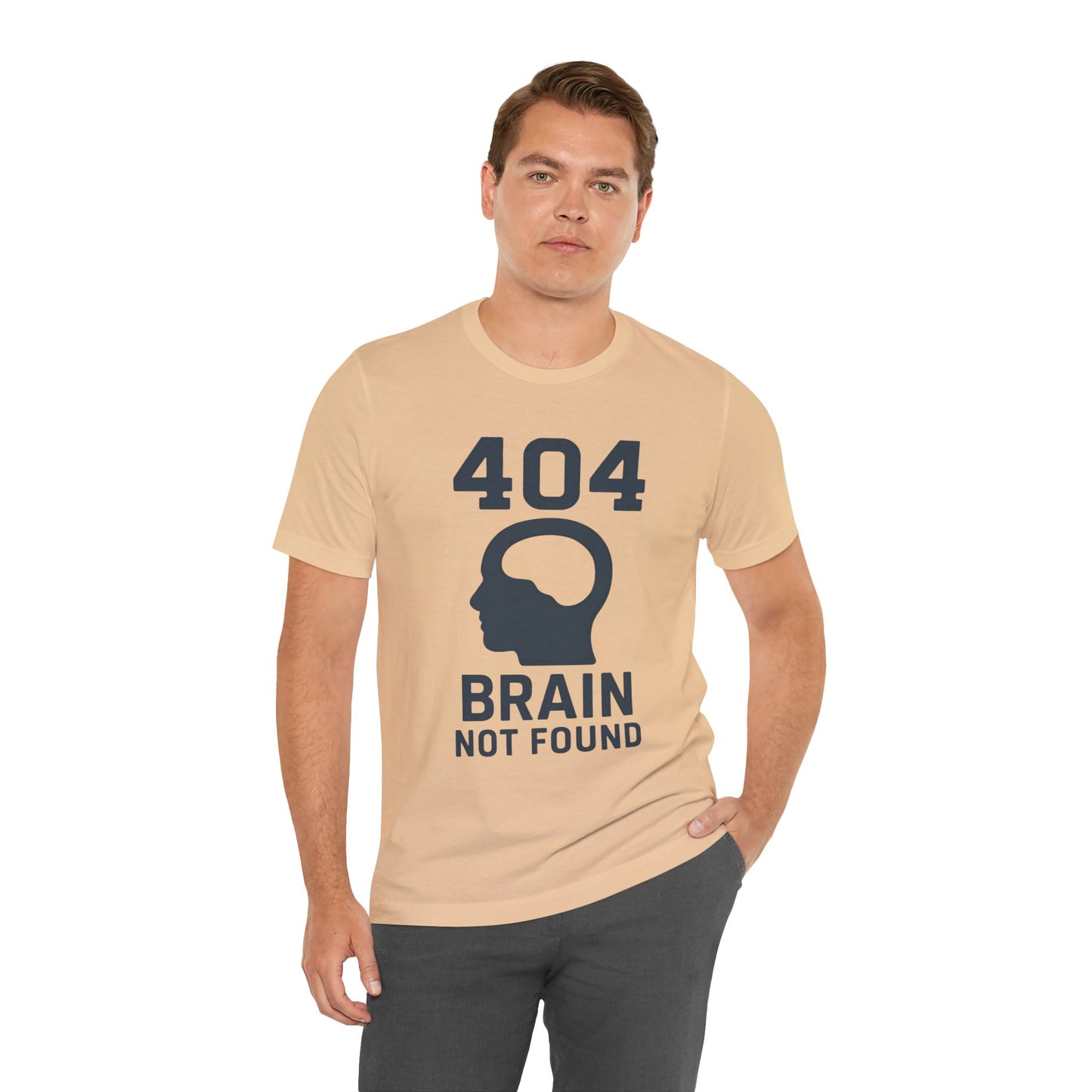 404 Brain Not Found T-Shirt – Techie Humor for Nerds & Geeks