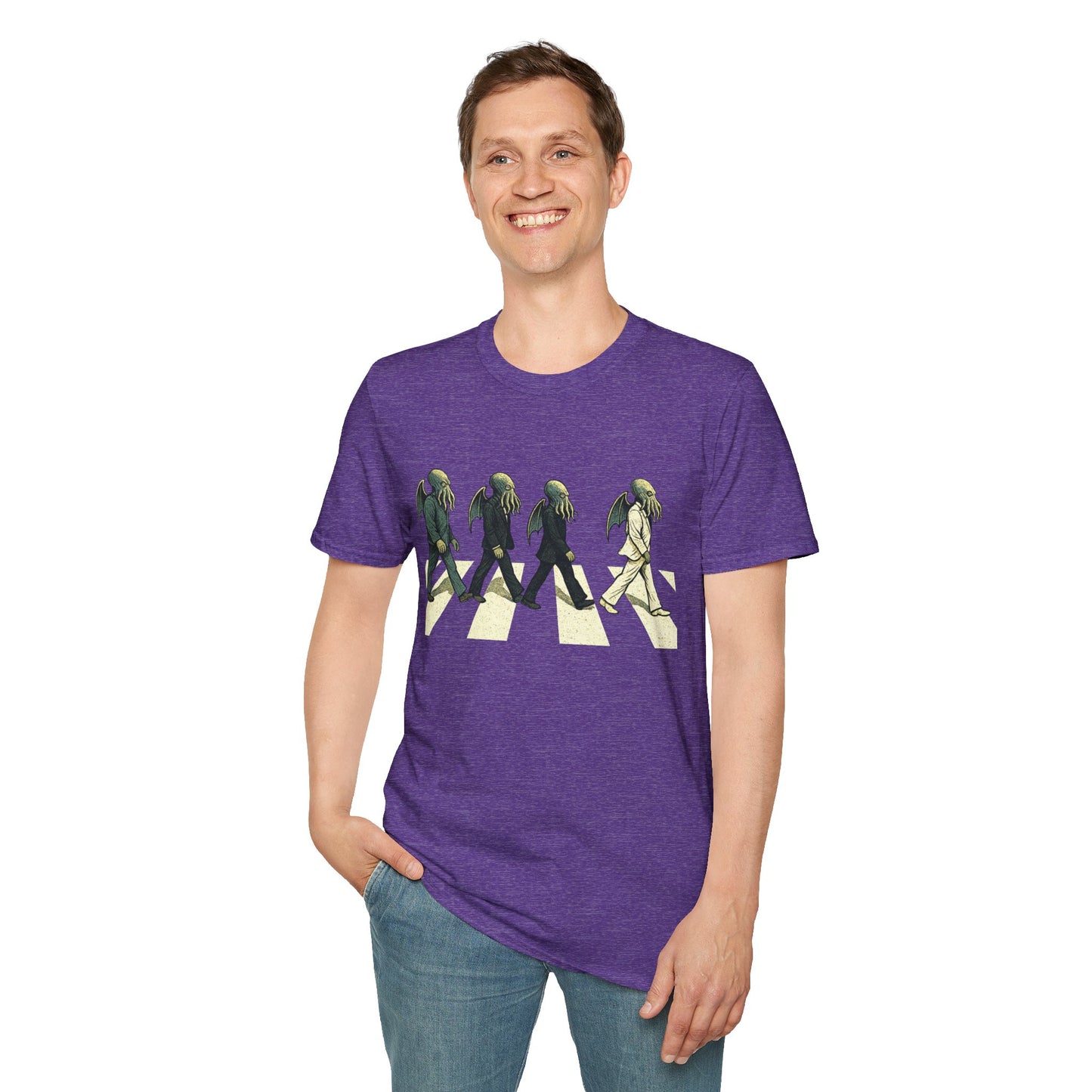 Cthulhu Crossing T-Shirt – Beatles Abbey Road Parody Tee | WhimSpin - WhimSpin - https://whimspin.com