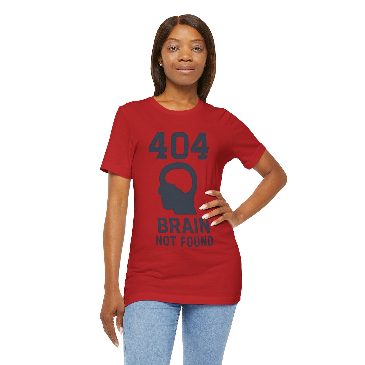 404 Brain Not Found T-Shirt – Techie Humor for Nerds & Geeks