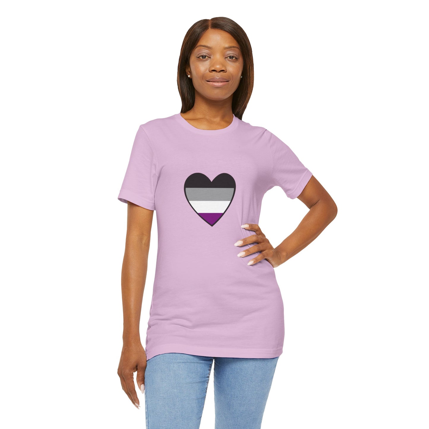 Asexual Pride Flag Heart T-Shirt – Ace Flag LGBTQ+ Graphic Tee - WhimSpin - https://whimspin.com
