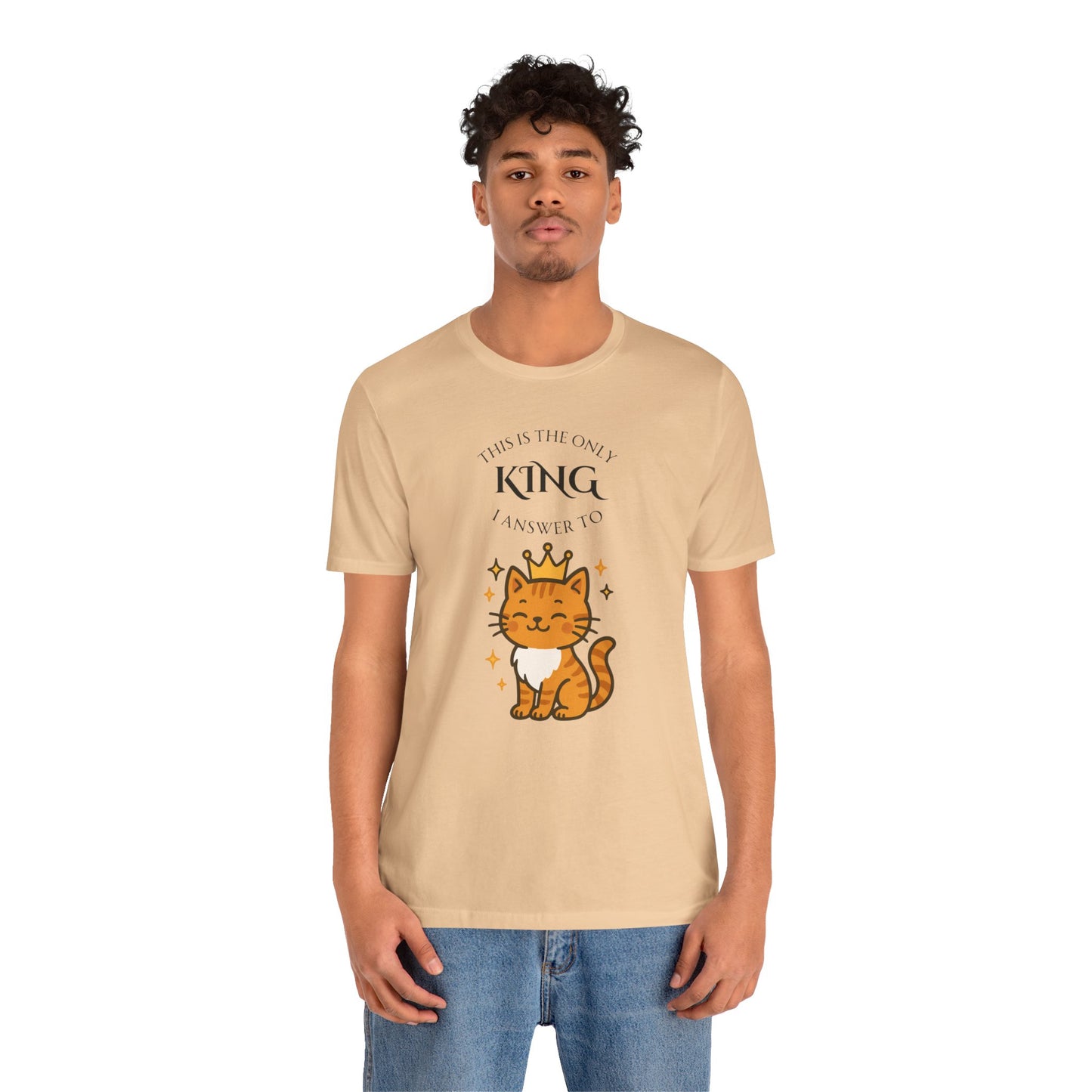 "The Only King I Answer To" T-Shirt – Cute Cat Lady Tee - WhimSpin - https://whimspin.com