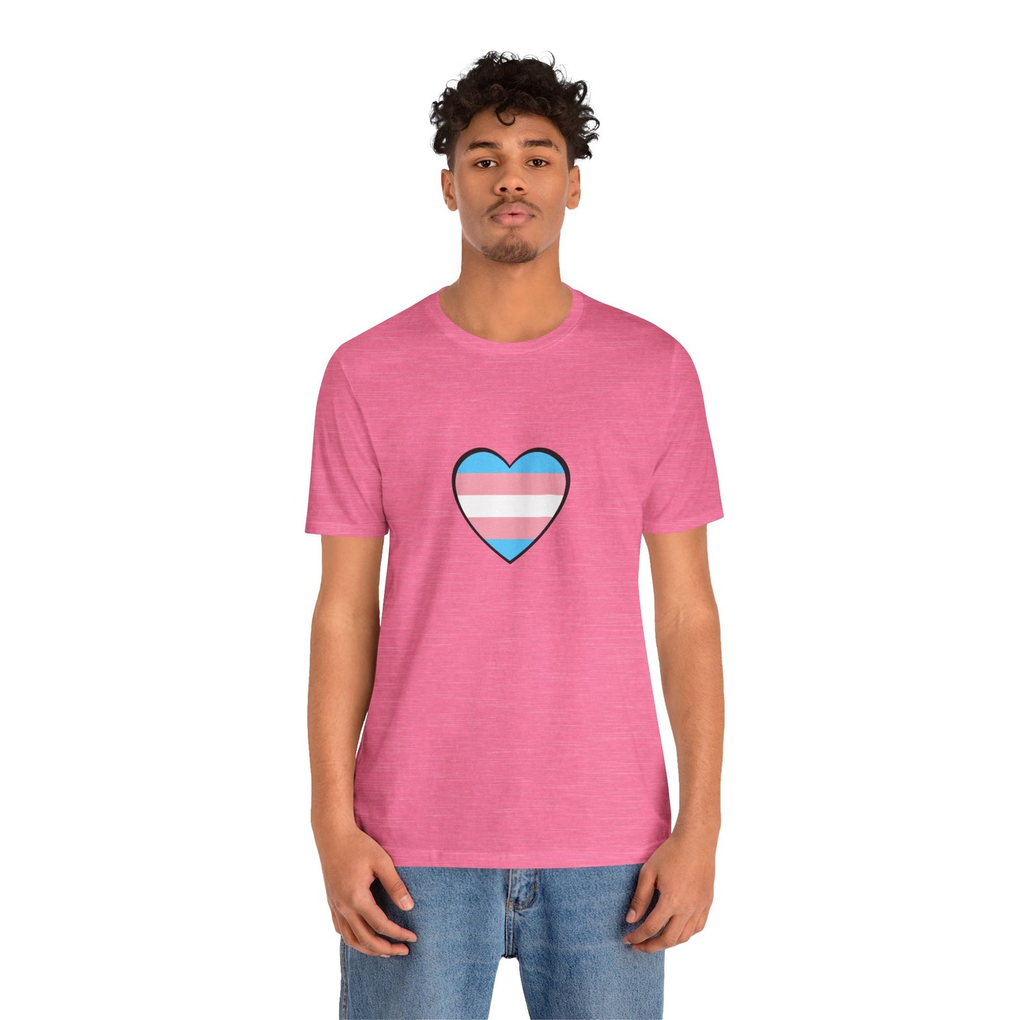 Transgender Flag Heart T-Shirt – LGBTQ+ Trans Flag Graphic Tee