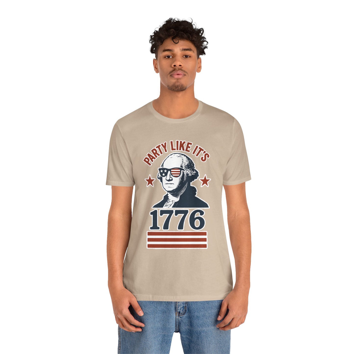 Party Like It's 1776 T-Shirt – Funny 4th of July Tee with George Washington Graphic - WhimSpin - https://whimspin.com