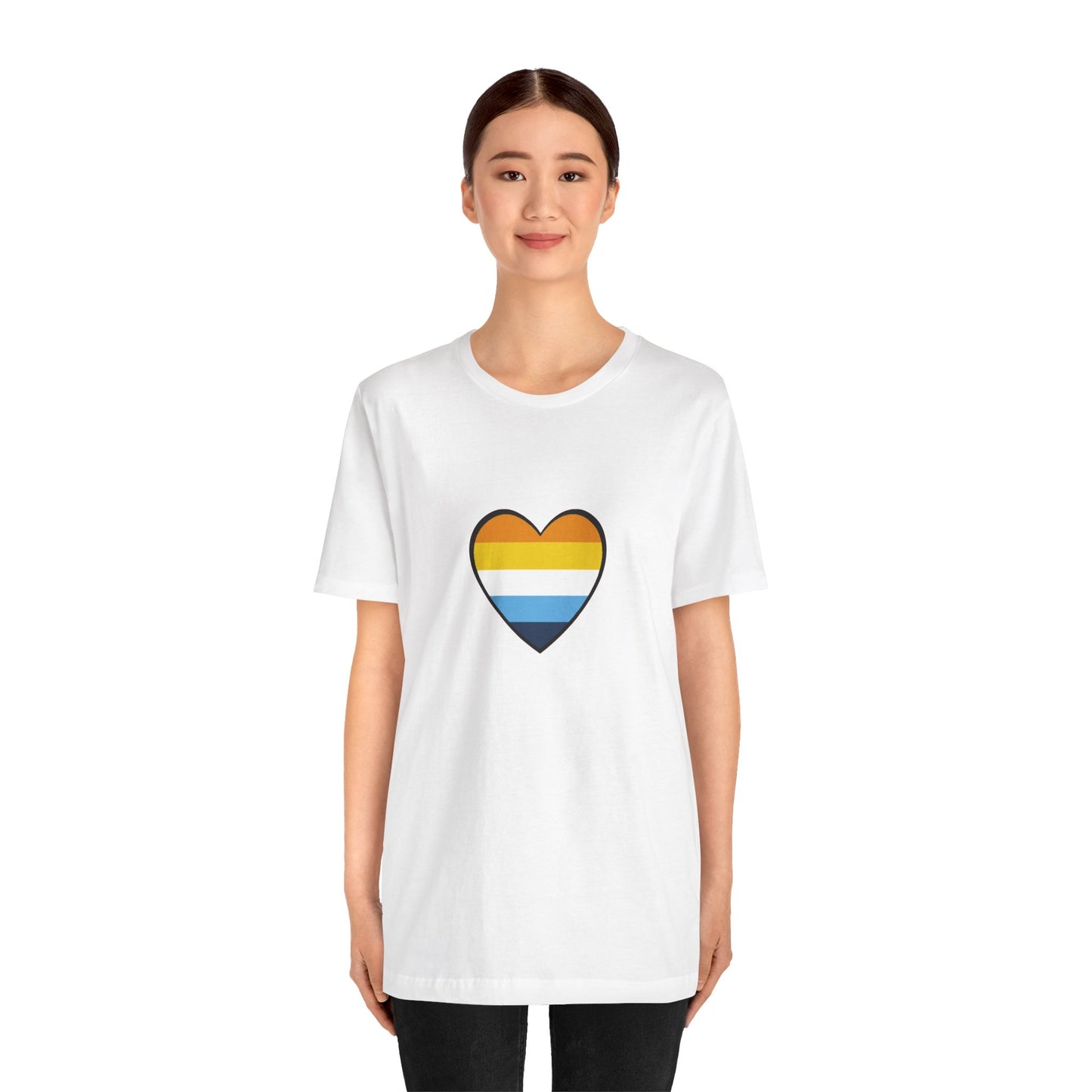 AroAce Flag Heart T-Shirt – Unisex LGBTQ+ Graphic Tee